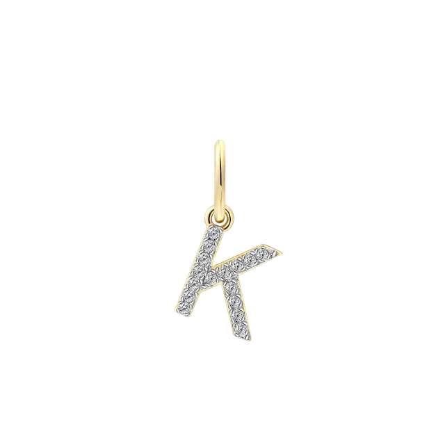 xenox-k-letter-charm-anh-nger-925-sterlingsilber-18k-vergoldet-mit-zirkonia image 1