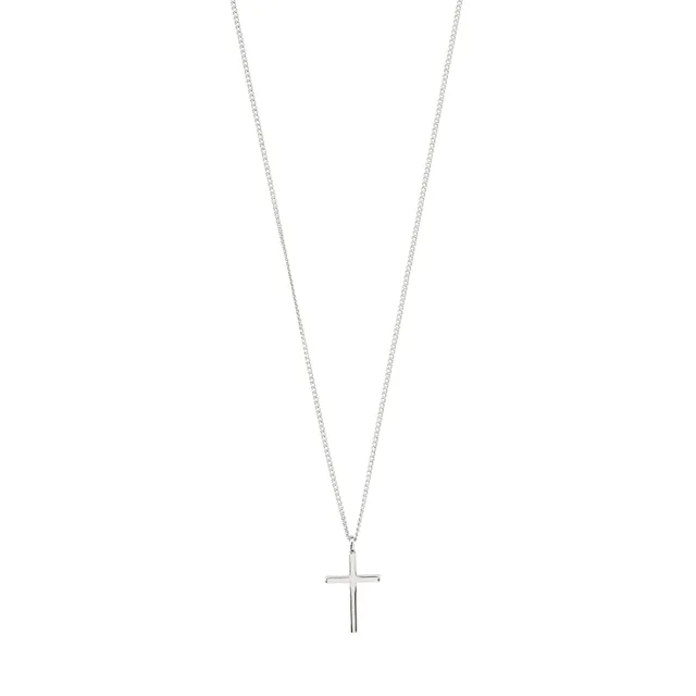 pilgrim-flynn-halskette-versilbert-mit-kreuzanh-nger-40-12-cm image 1