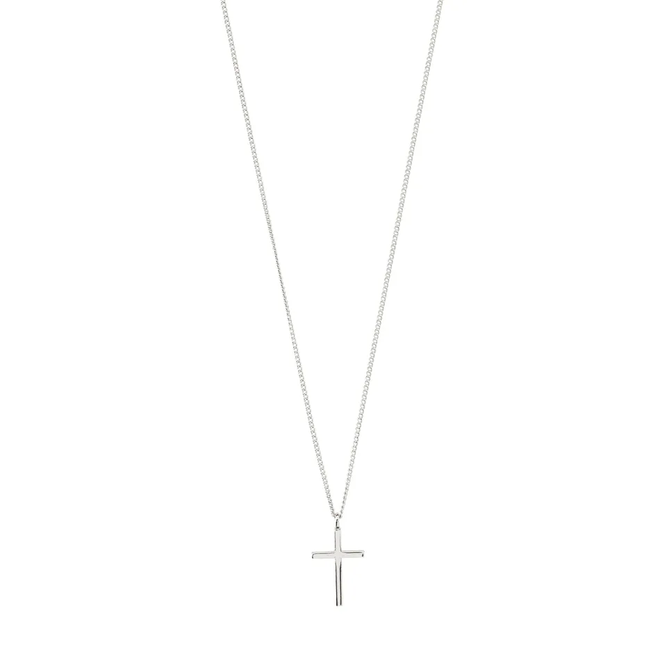 pilgrim-flynn-halskette-versilbert-mit-kreuzanh-nger-40-12-cm image 1