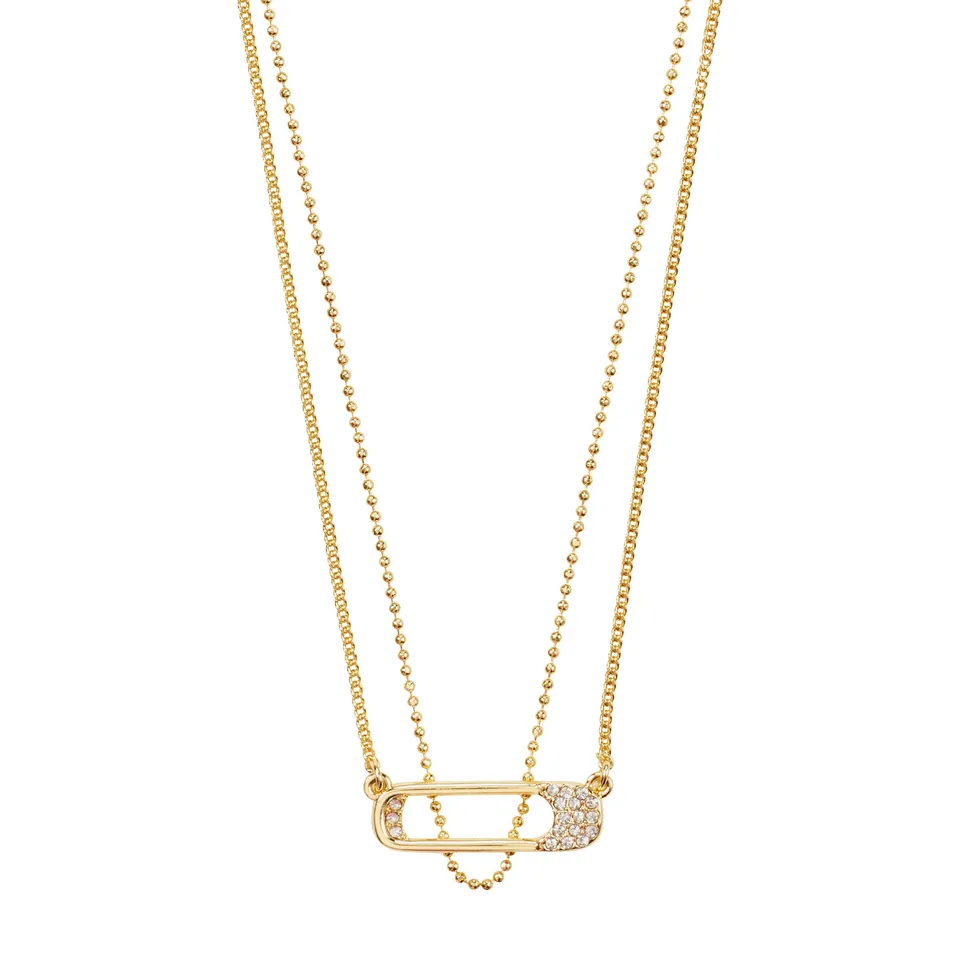 pilgrim-instant-halsketten-set-2-in-1-gold-plattiert-mit-safety-anh-nger image 1