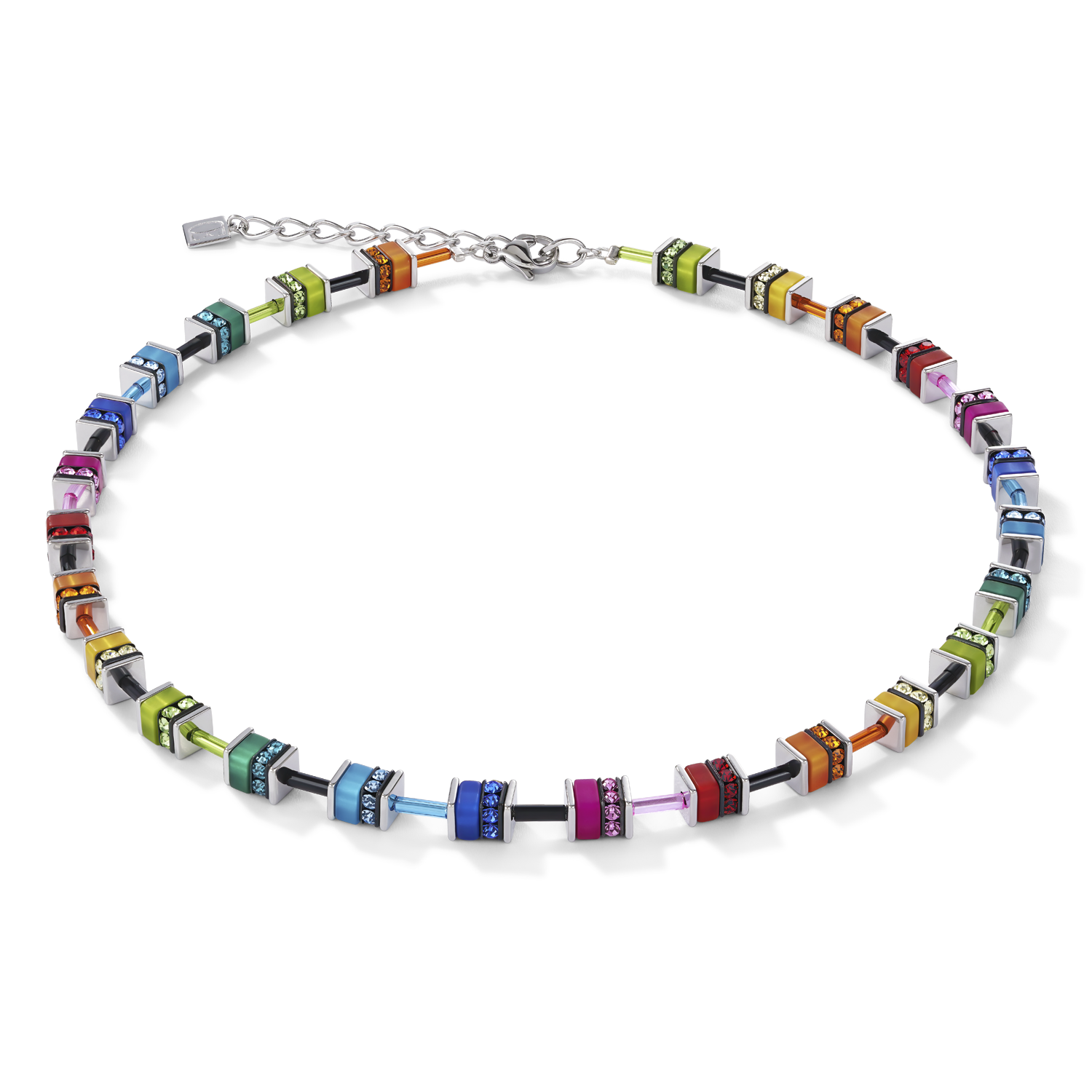 coeur-de-lion-geocube-halskette-classic-polaris-strass-multicolor image 1