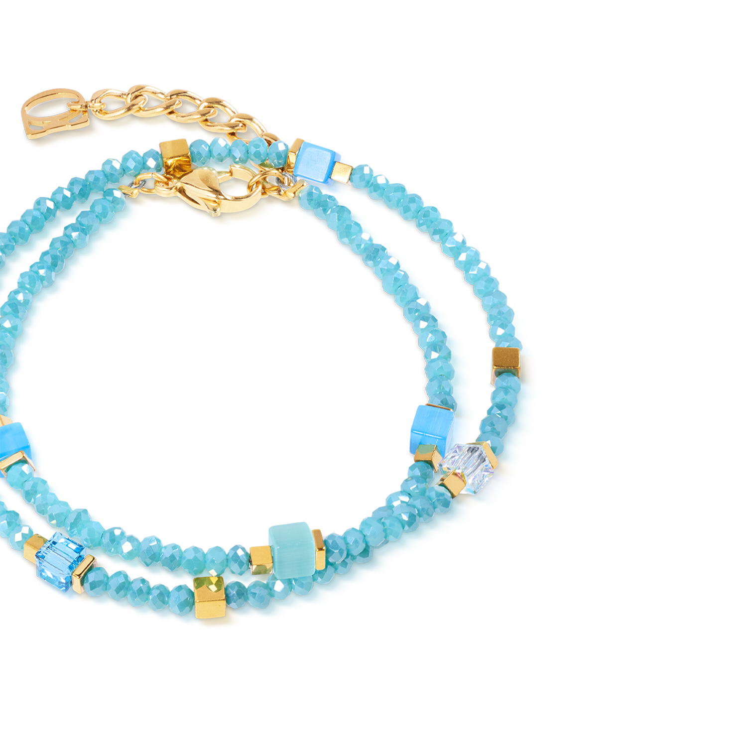 coeur-de-lion-joyful-colours-flex-armband-gold-t-rkis image 2