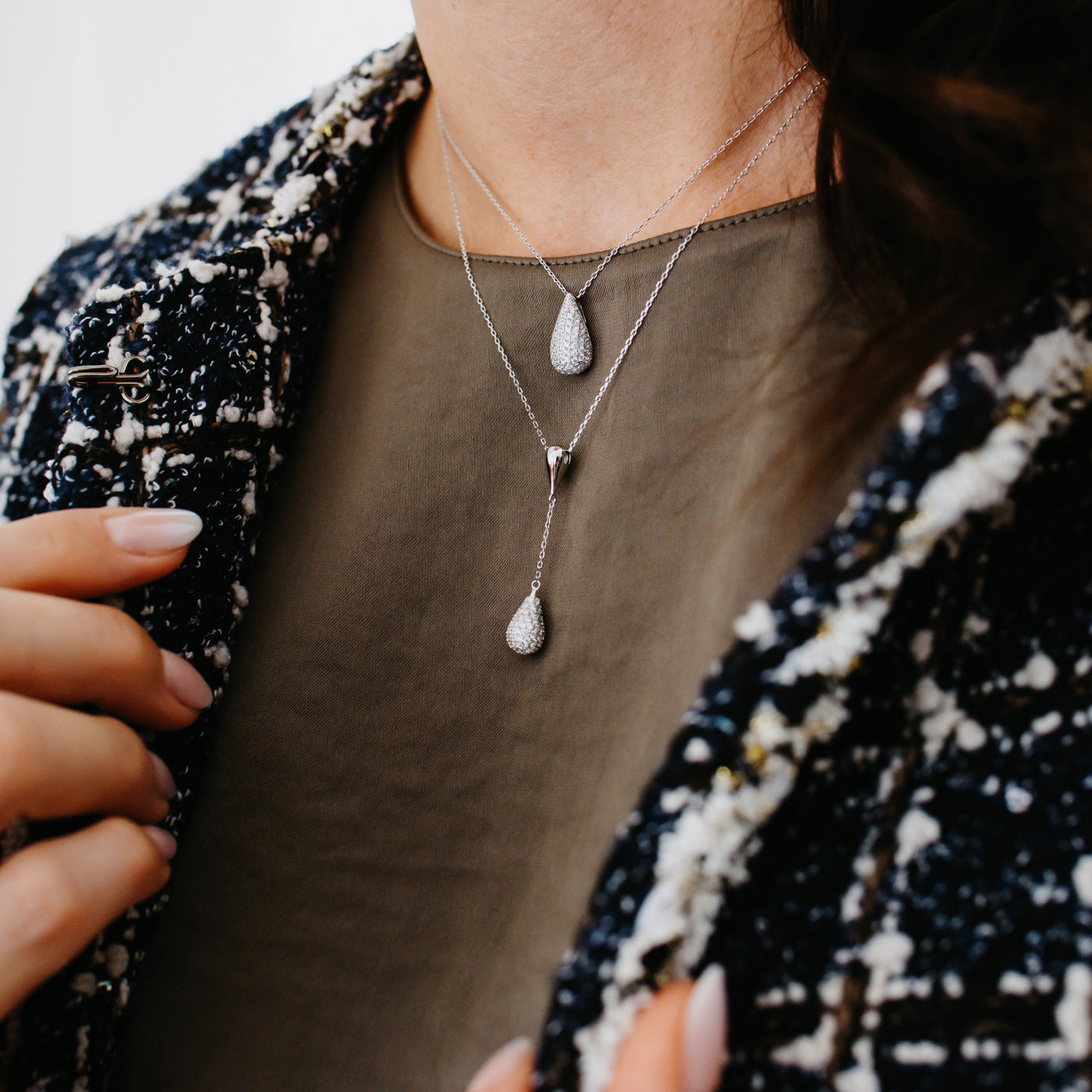 julie-julsen-crystal-drop-kette-mit-anh-nger-silber-mit-95-zirkonia image 2