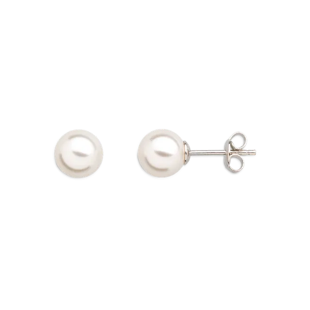 xenox-pearl-ohrstecker-925-sterlingsilber-rhodiniert-wei-e-perle image 1