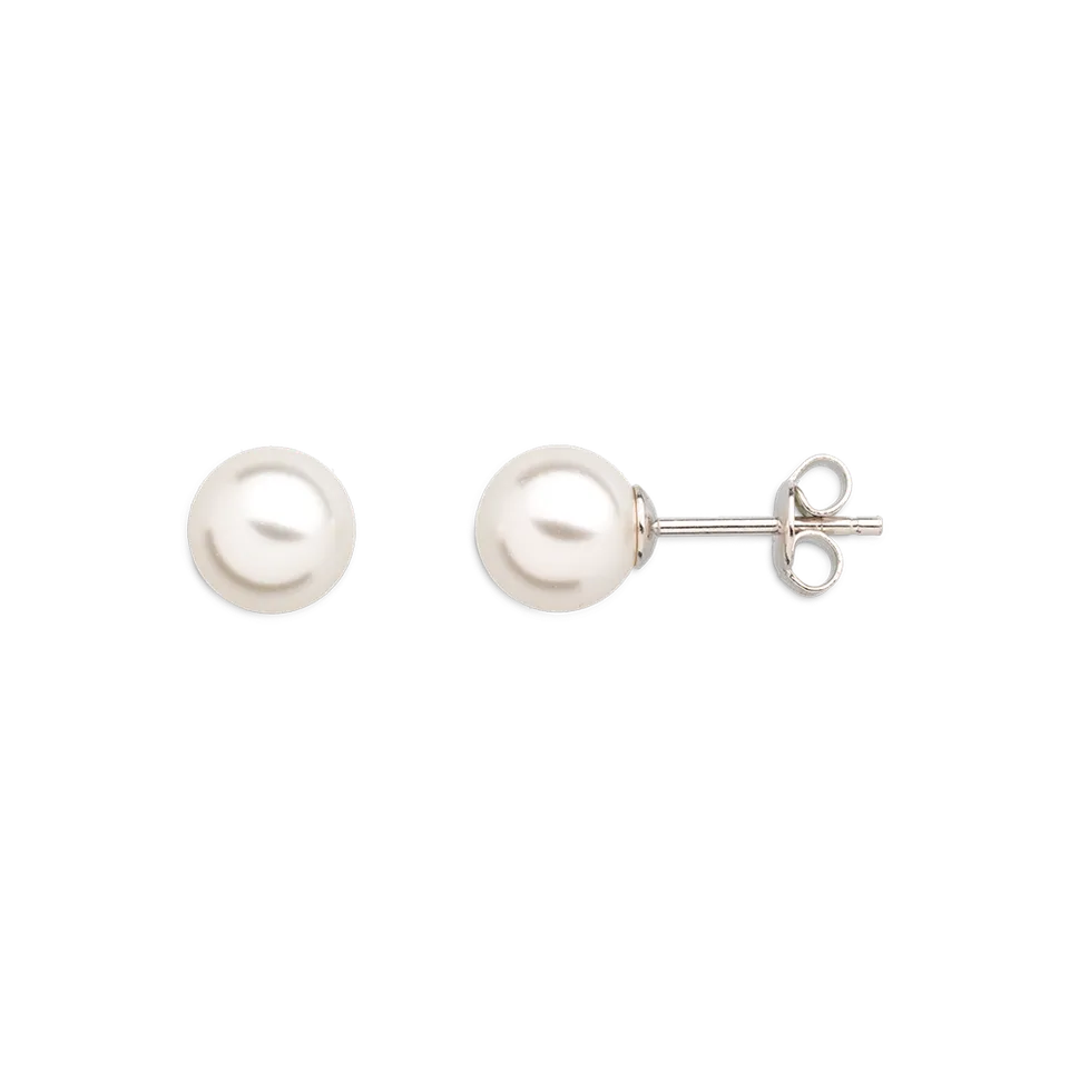 xenox-pearl-ohrstecker-925-sterlingsilber-rhodiniert-wei-e-perle image 1