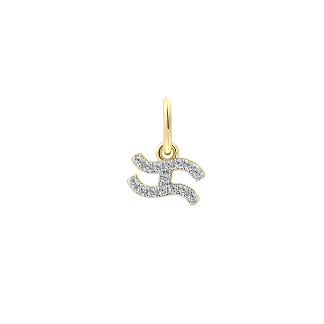 xenox-wassermann-charm-925-sterlingsilber-18k-vergoldung-mit-zirkonia image 1