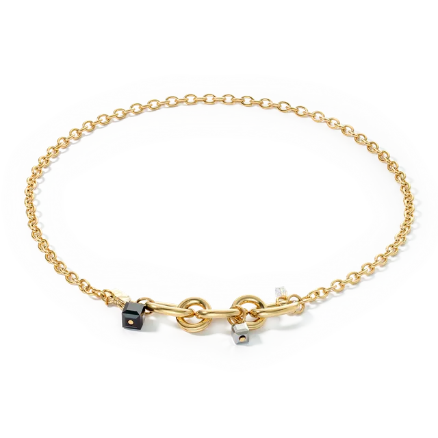 coeur-de-lion-chunky-chain-halskette-gold-schwarz image 1