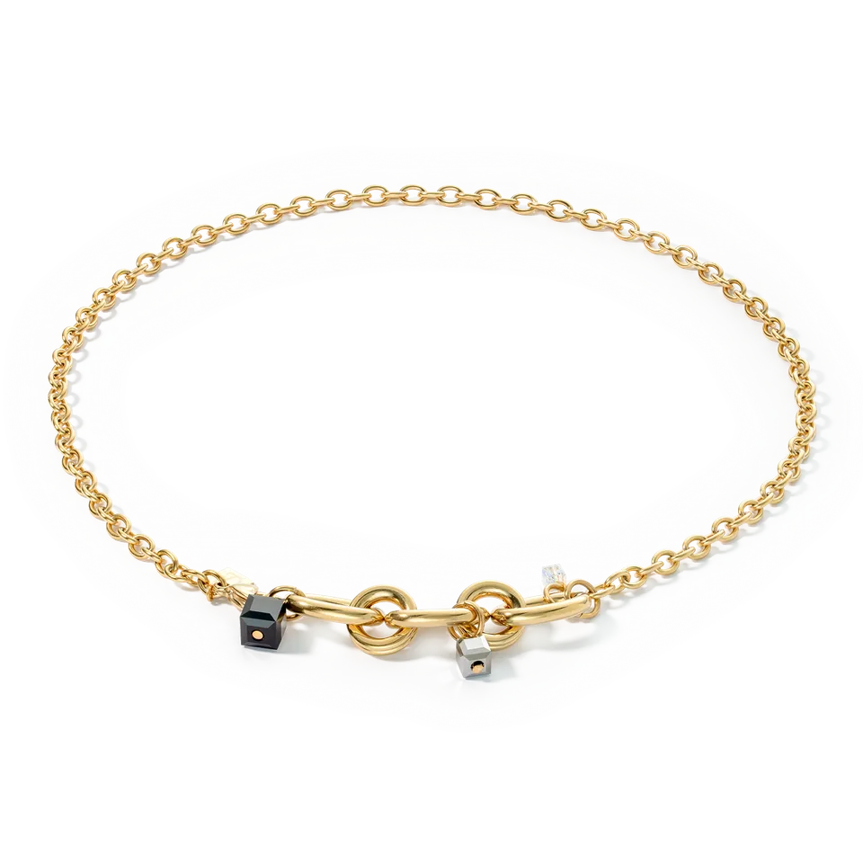 coeur-de-lion-chunky-chain-halskette-gold-schwarz image 1