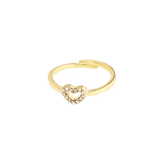 pilgrim-lulu-stack-ring-goldplattiert-herz-mit-kristall image 1