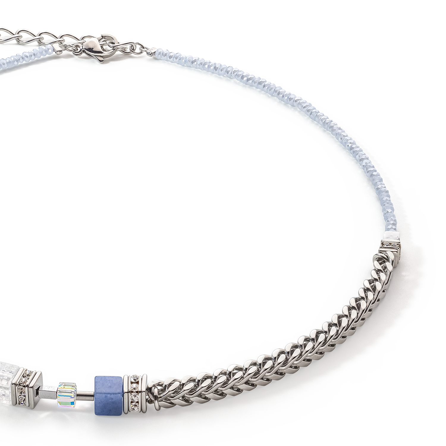 coeur-de-lion-geocube-precious-fusion-chunky-chain-halskette-hellblau image 2