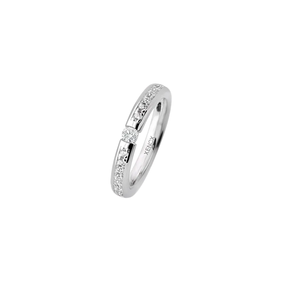 xenox-partnerring-925-sterlingsilber-mit-zirkonia-rhodiniert-2 image 1