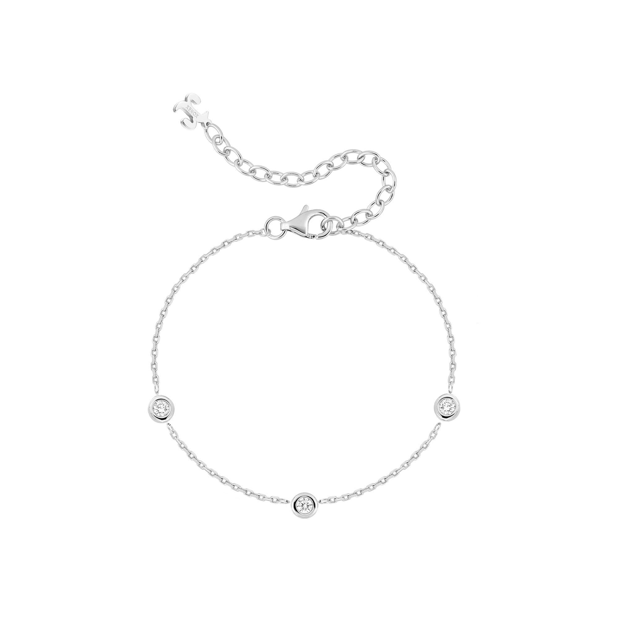 xenox-zarge-trio-armband-925-sterlingsilber-mit-lab-grown-diamonds-xl7005g image 2