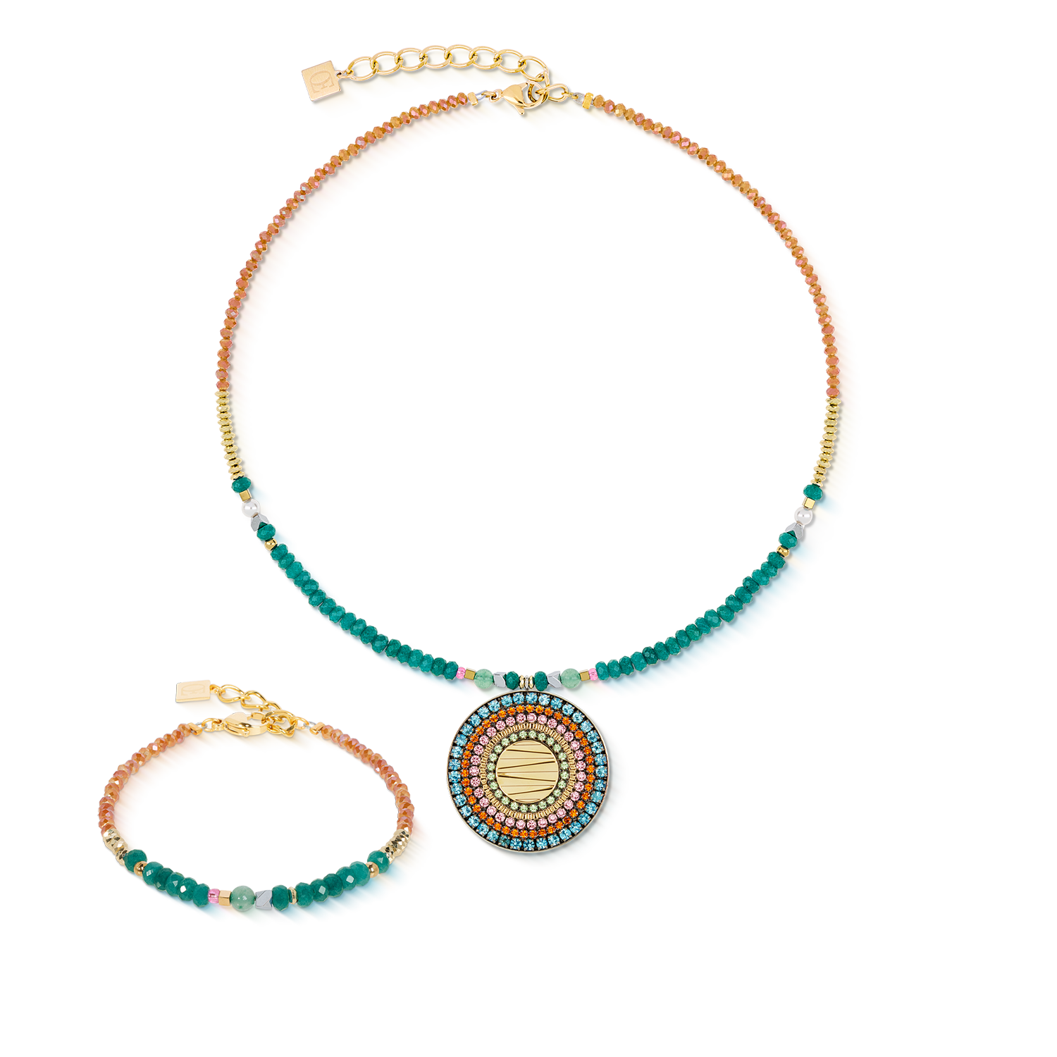coeur-de-lion-armband-amulett-modern-future-gold-multicolor-boho-edelstein image 3