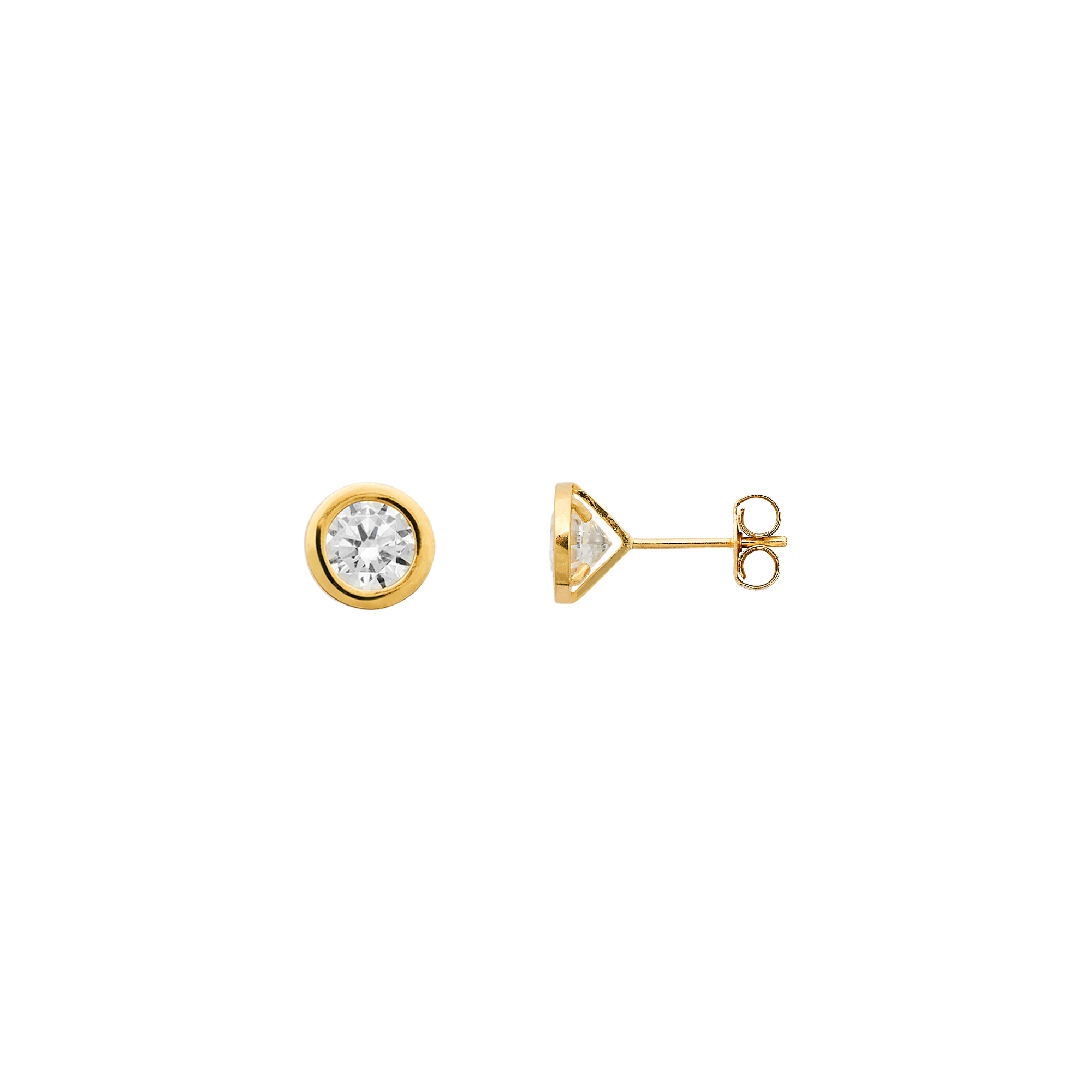 xenox-fine-zarge-midi-statement-ohrringe-585-gelbgold-mit-zirkonia-5-mm image 1