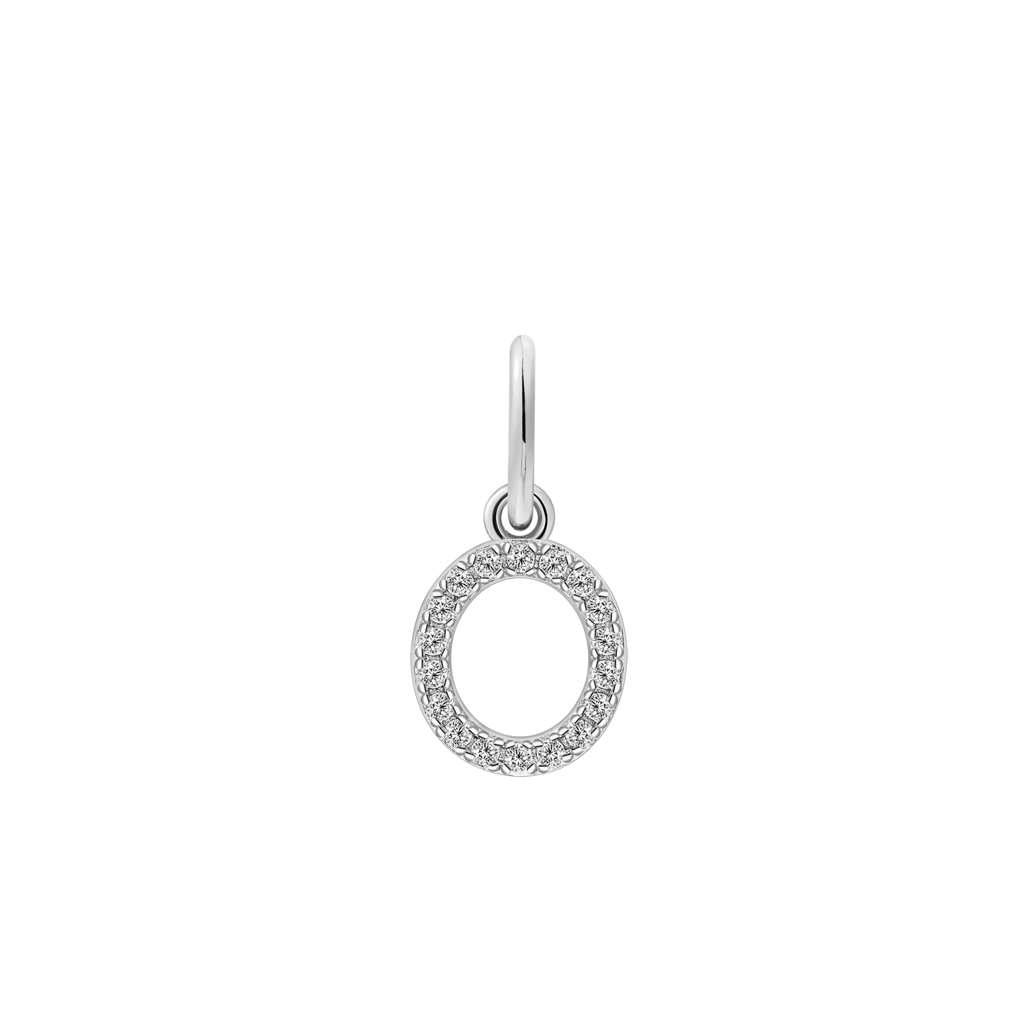 xenox-o-letter-charm-buchstabe-o-925-sterlingsilber-18k-vergoldet-mit-zirkonia image 2