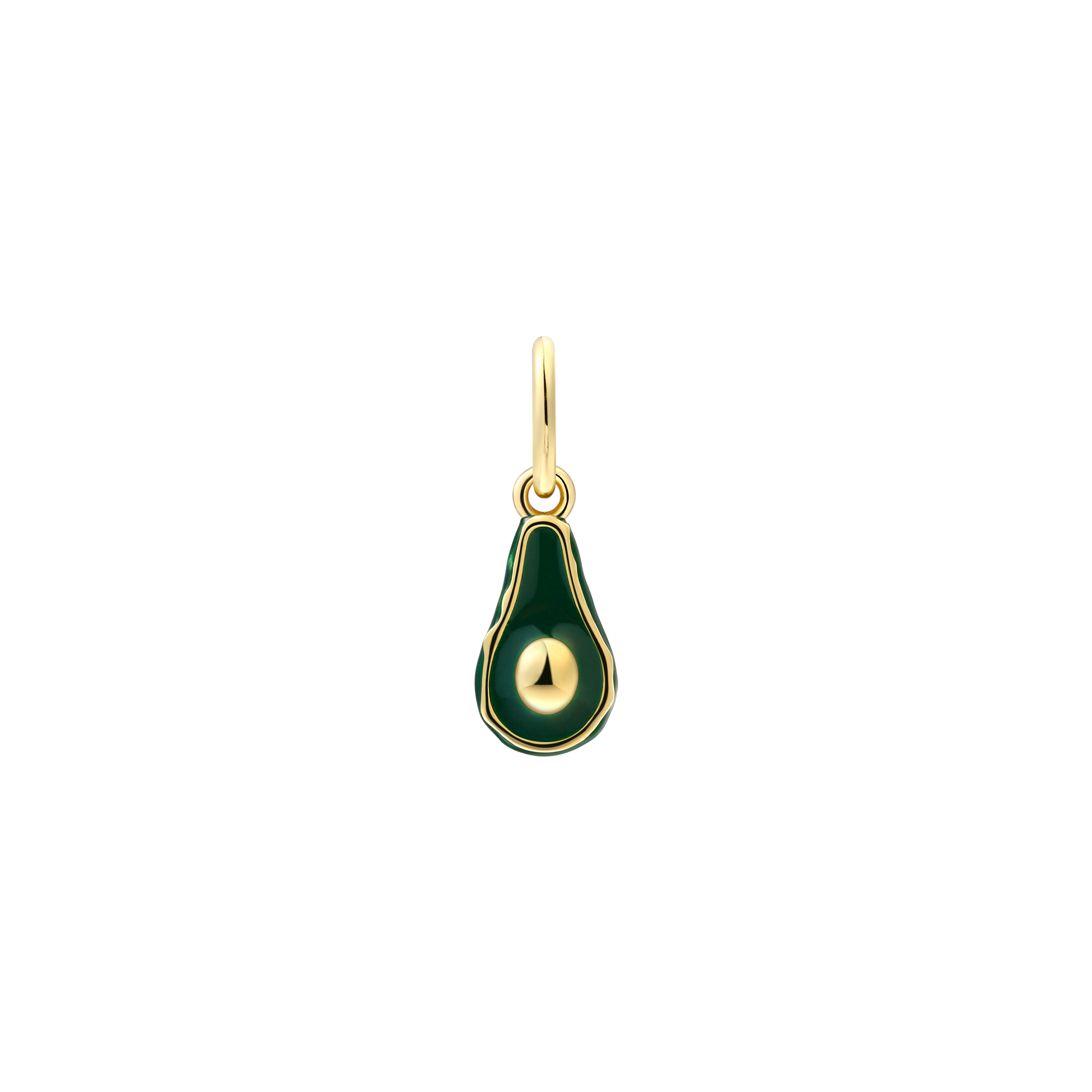 xenox-avocado-charm-925-sterlingsilber-18k-vergoldung image 1