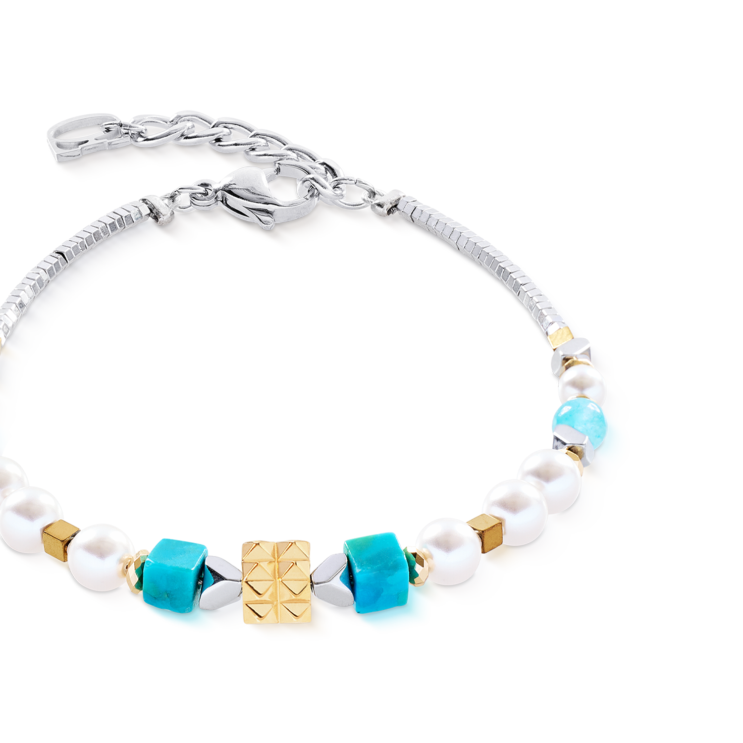 coeur-de-lion-modern-elegance-spikes-armband-gold-t-rkis image 2