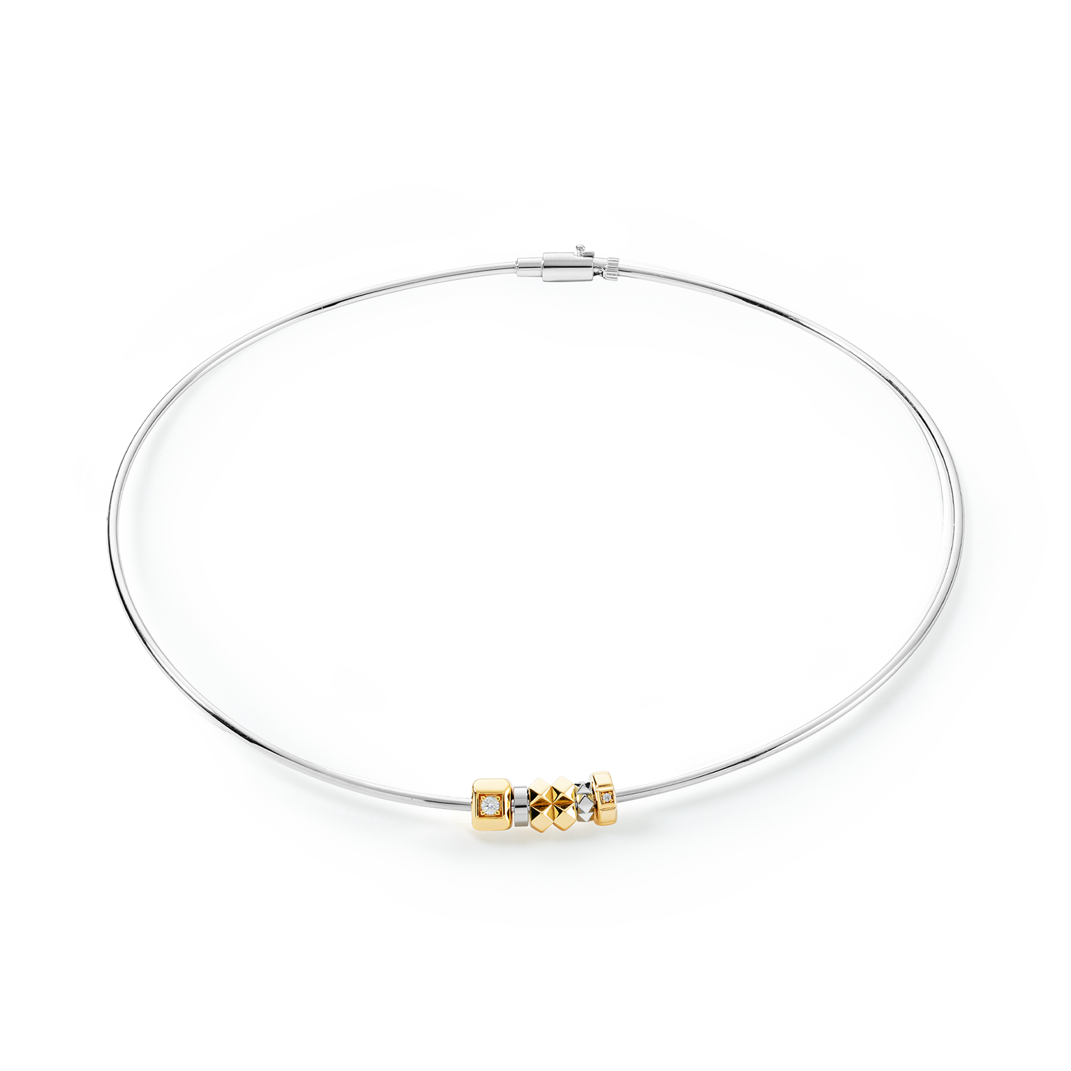 coeur-de-lion-elements-collection-halsreif-bicolor-fine-edition-silber-gold-42-c image 1