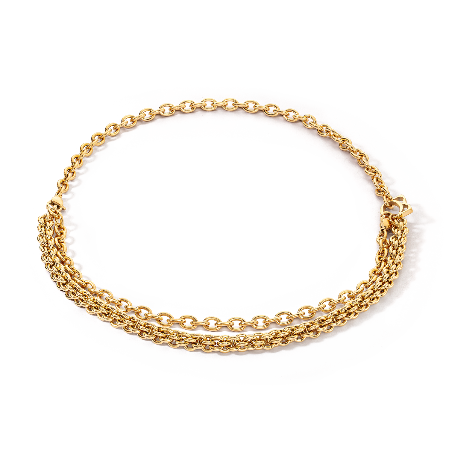 coeur-de-lion-essentials-mesh-chain-halskette-gold-multi-wear image 5
