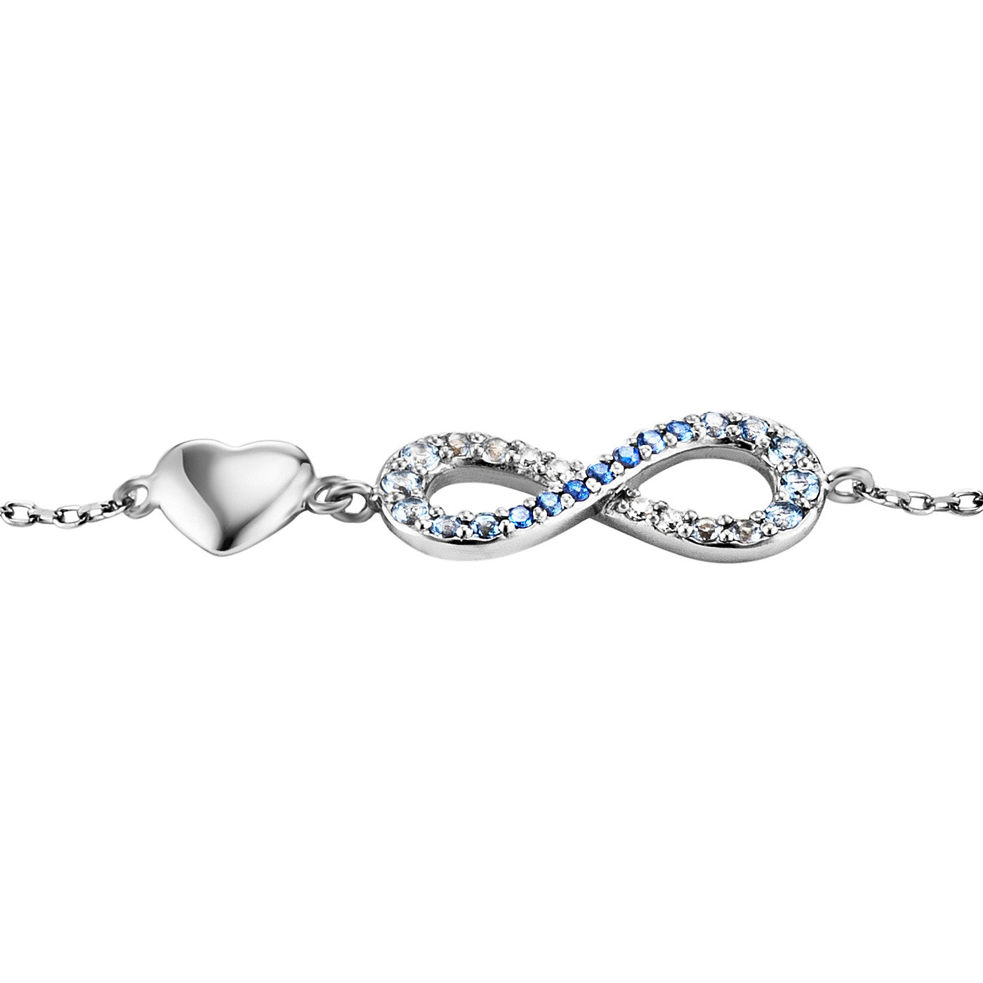 julie-julsen-infinity-armband-silber-mit-25-bunten-zirkonia-wei-blau image 2