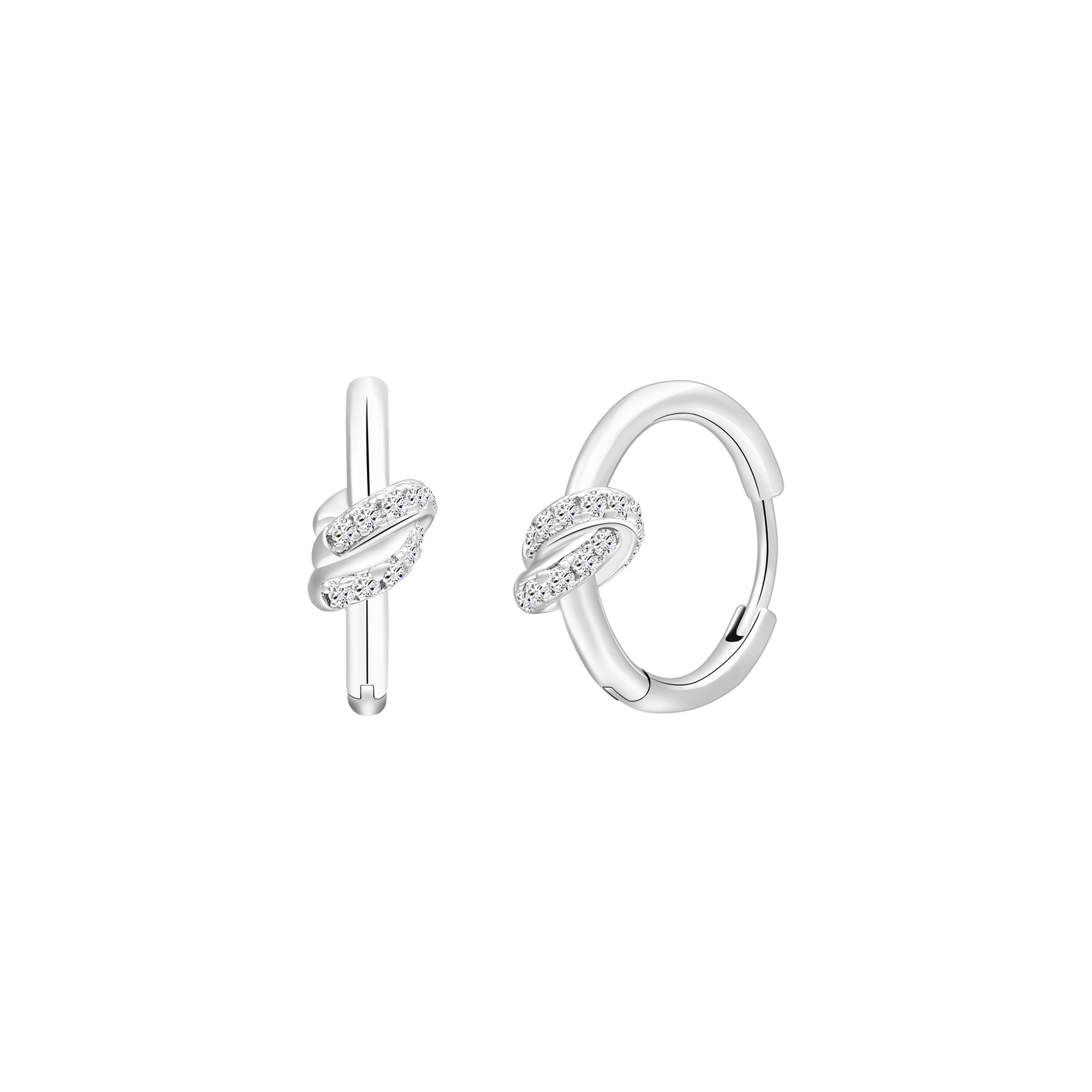 xenox-knot-ohrringe-925-sterlingsilber-rhodiniert-mit-zirkonia image 1
