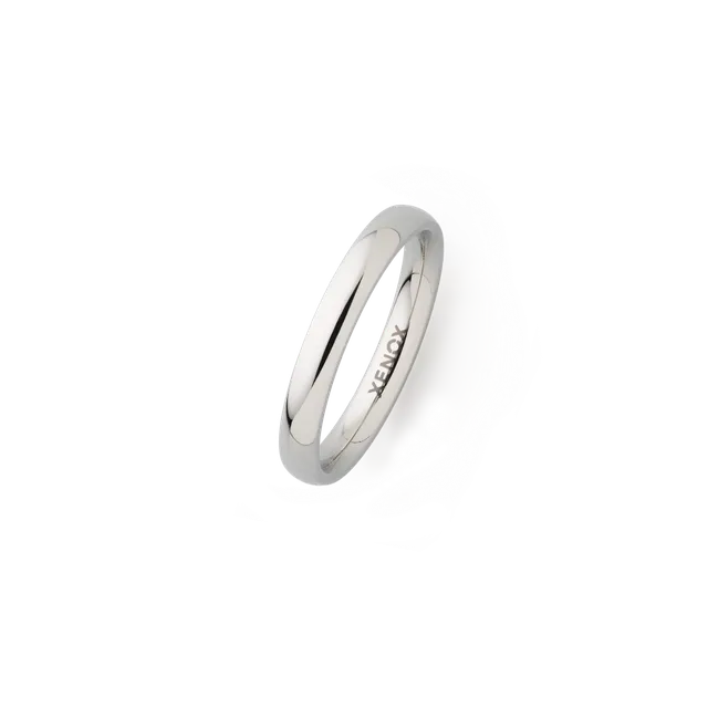 xenox-partnerring-aus-edelstahl-schlichter-bandring image 1
