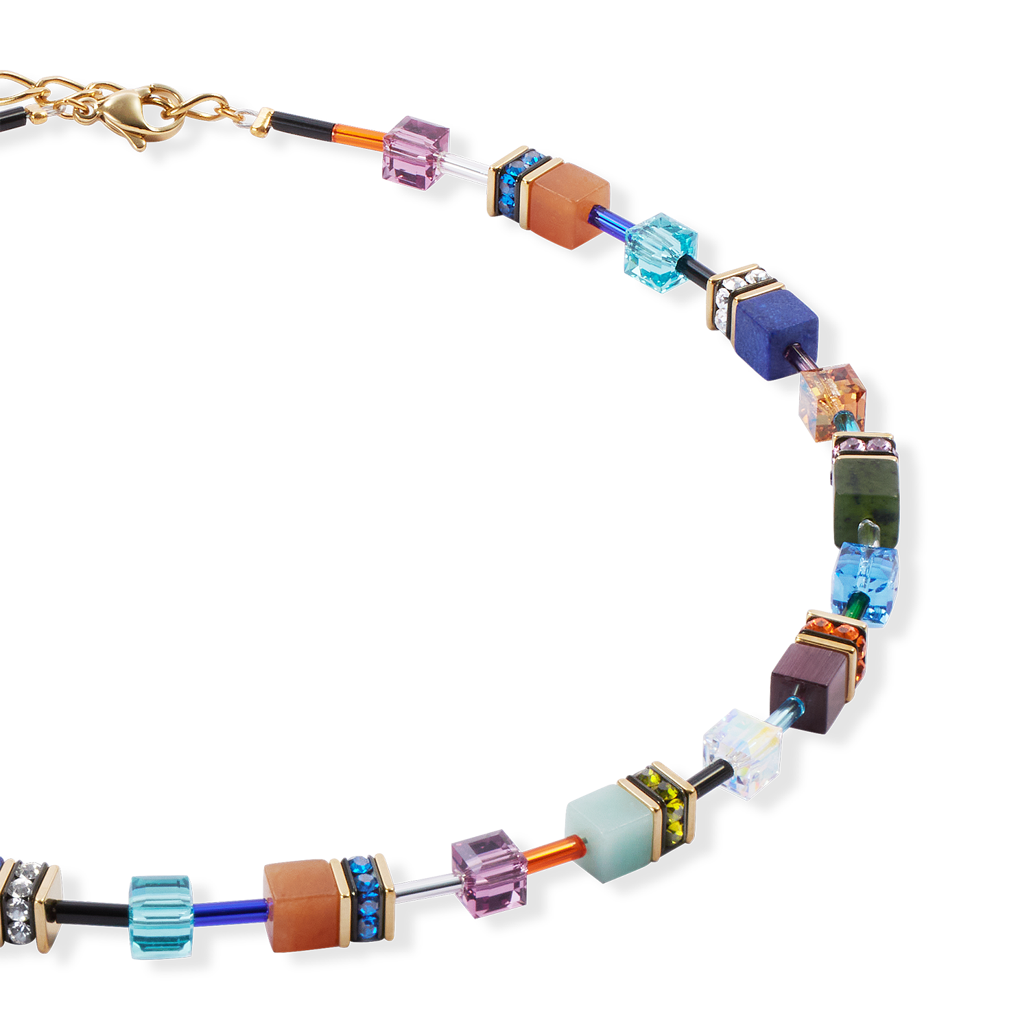 coeur-de-lion-geocube-iconic-precious-halskette-multicolor-motion-gold image 2