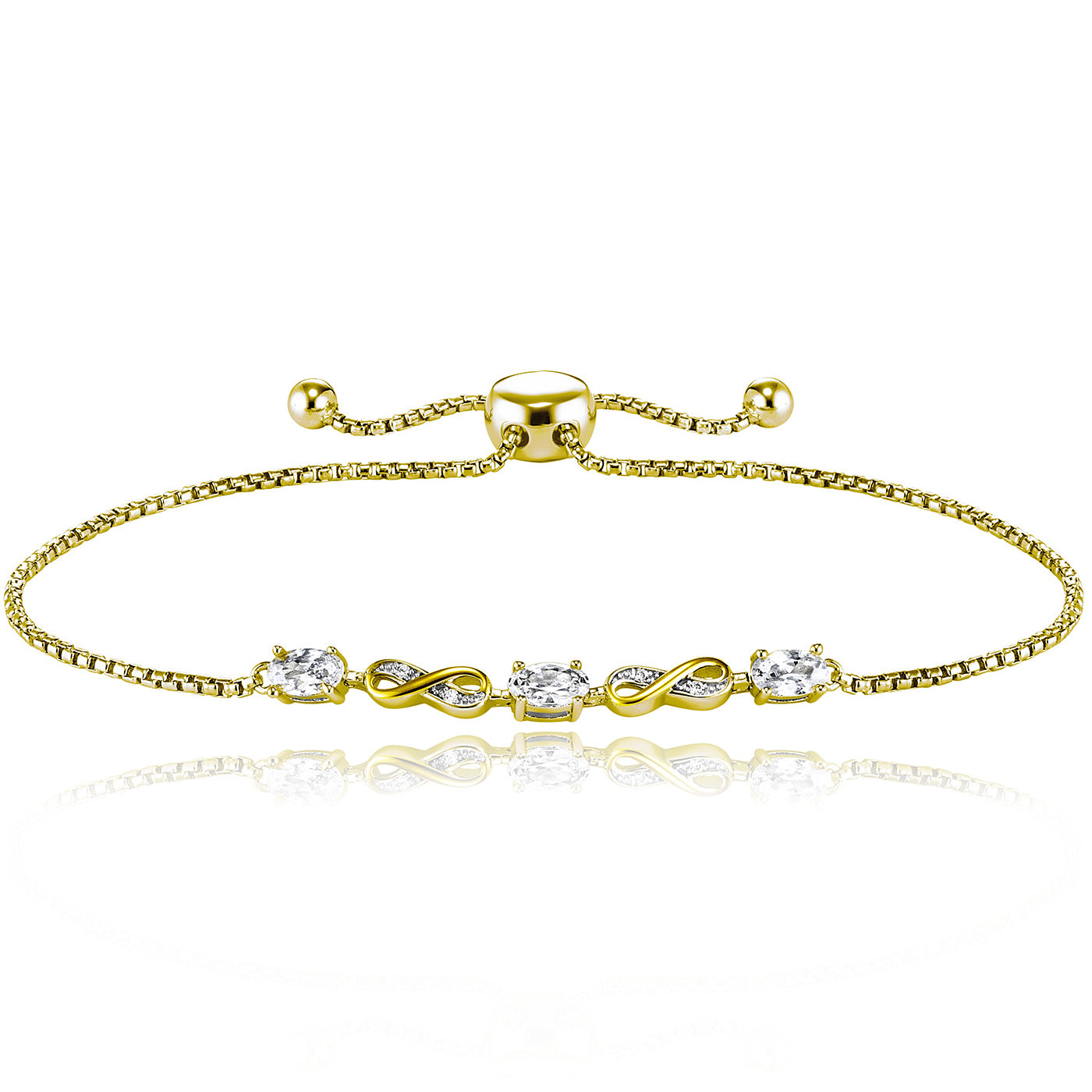 julie-julsen-infinity-armband-vergoldet-mit-3-wei-en-zirkonia image 1