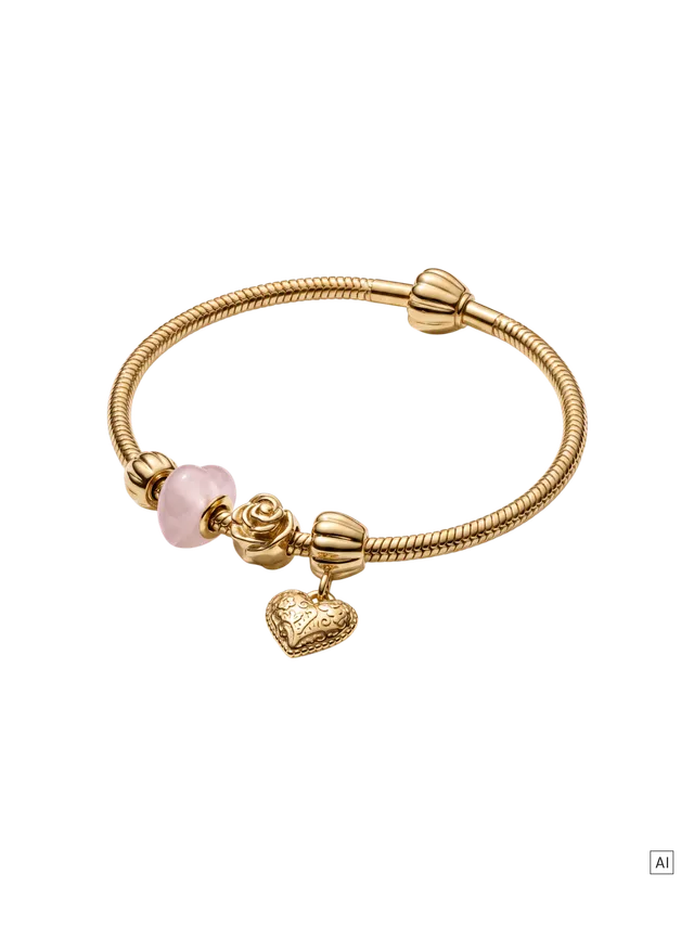purelei-lei-armband-romance-set-charm-armband-geschenkset-mit-rosenquarz image 1