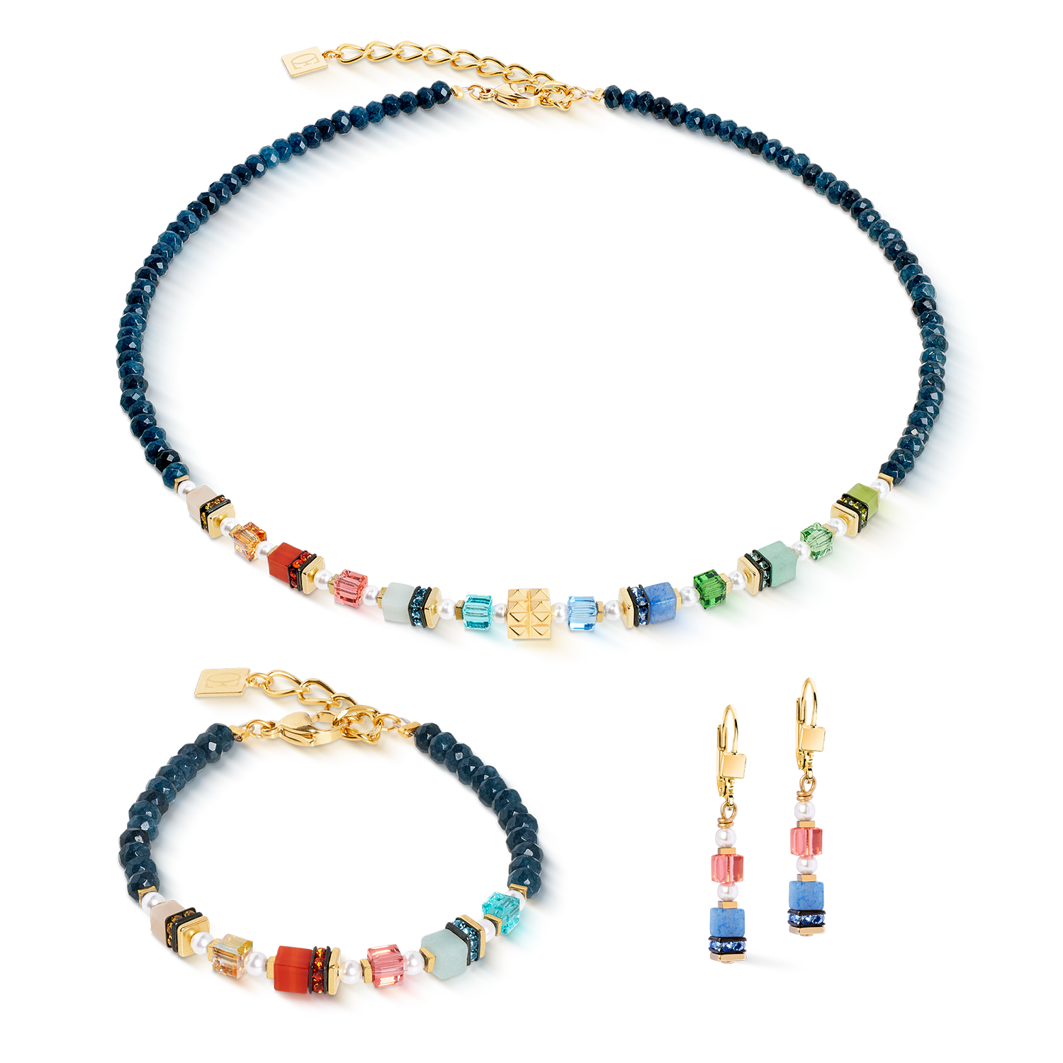 coeur-de-lion-sparkling-princess-spikes-halskette-gold-multicolor image 3