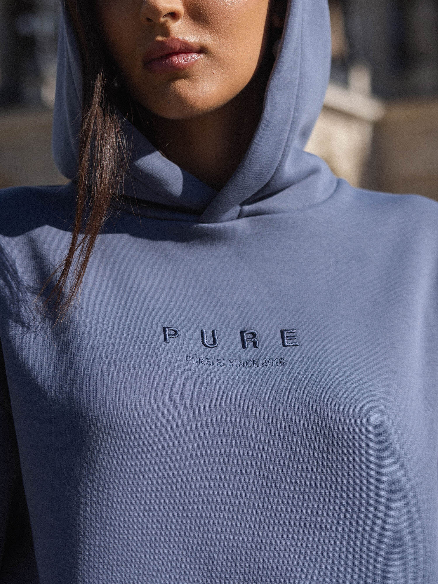 purelei-feeling-pure-hoodie-dark-blue-oversized image 1
