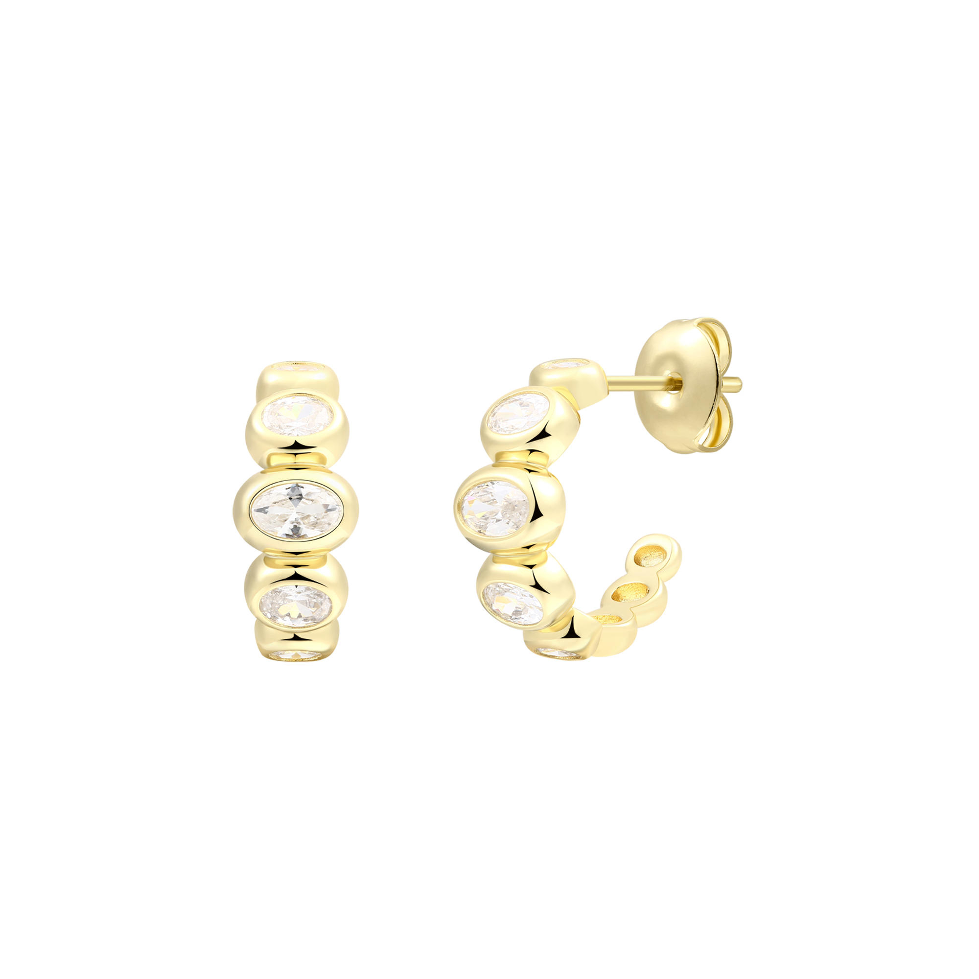 xenox-bubble-glow-creolen-925-sterlingsilber-rhodiniert-mit-zirkonia image 2