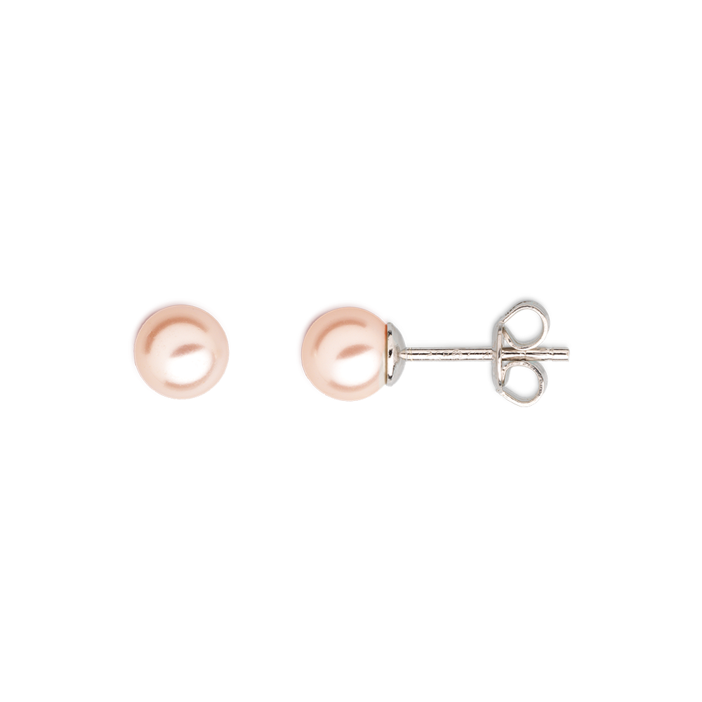 xenox-pearl-ohrringe-925-sterlingsilber-rhodiniert-mit-peach-perle-xs5330p image 1