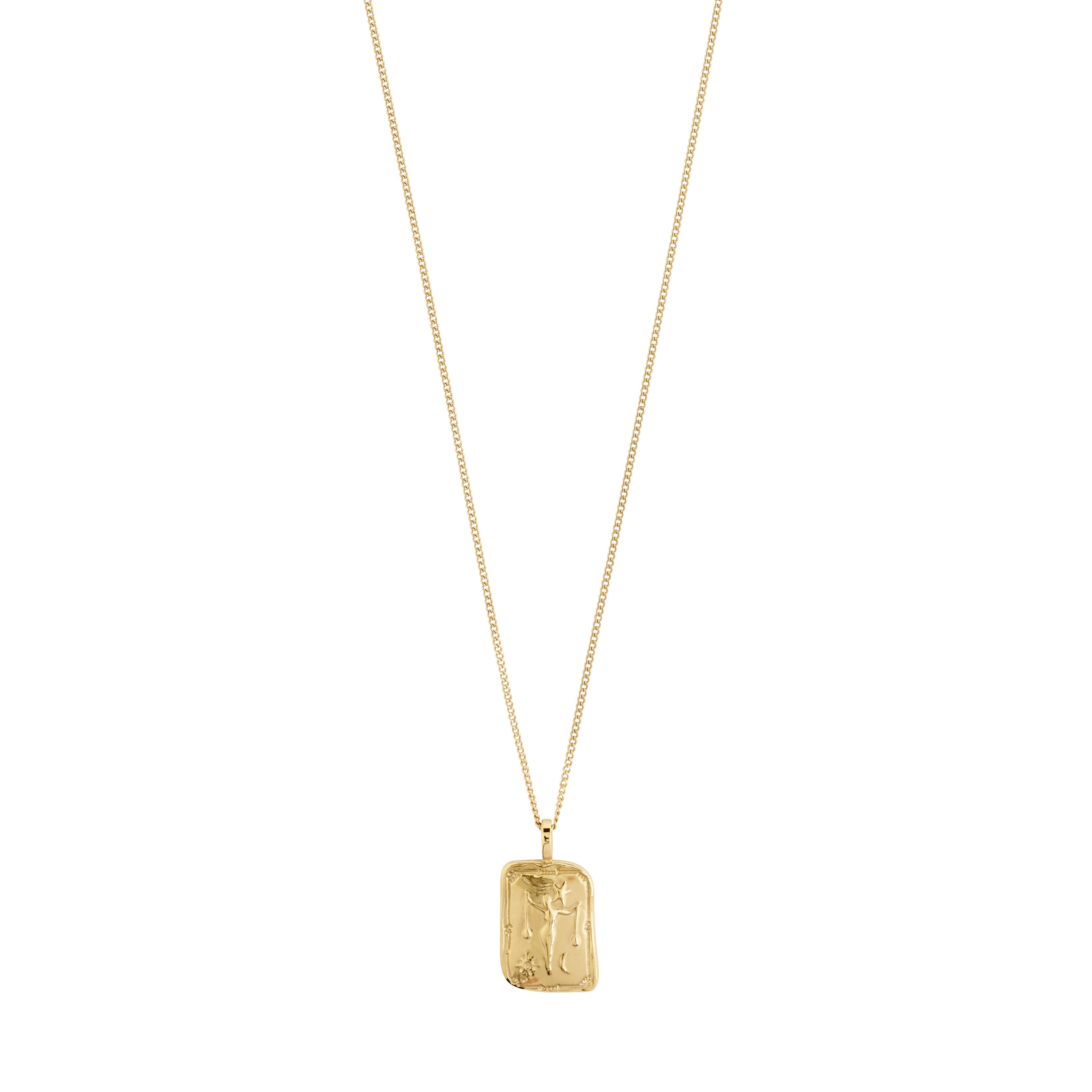 pilgrim-libra-sternzeichen-kette-gold-plated-mit-m-nz-anh-nger image 1