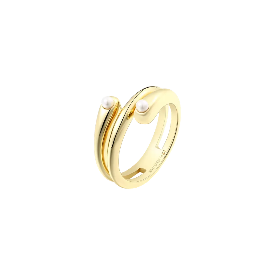 xenox-pearl-sea-ring-925-sterlingsilber-18k-vergoldung-mit-perlen image 1