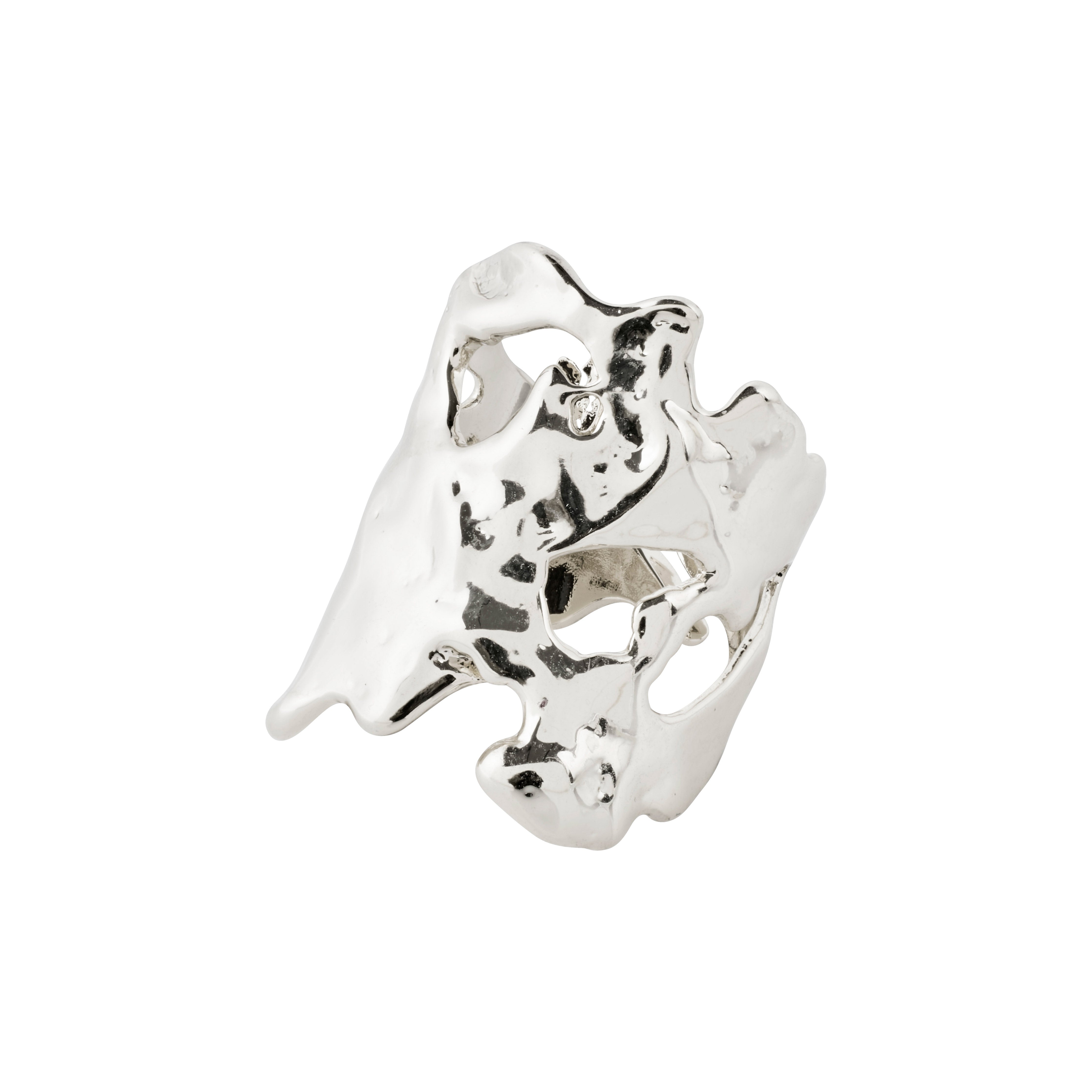 pilgrim-happy-ring-organisch-silberplattiert-statement image 1