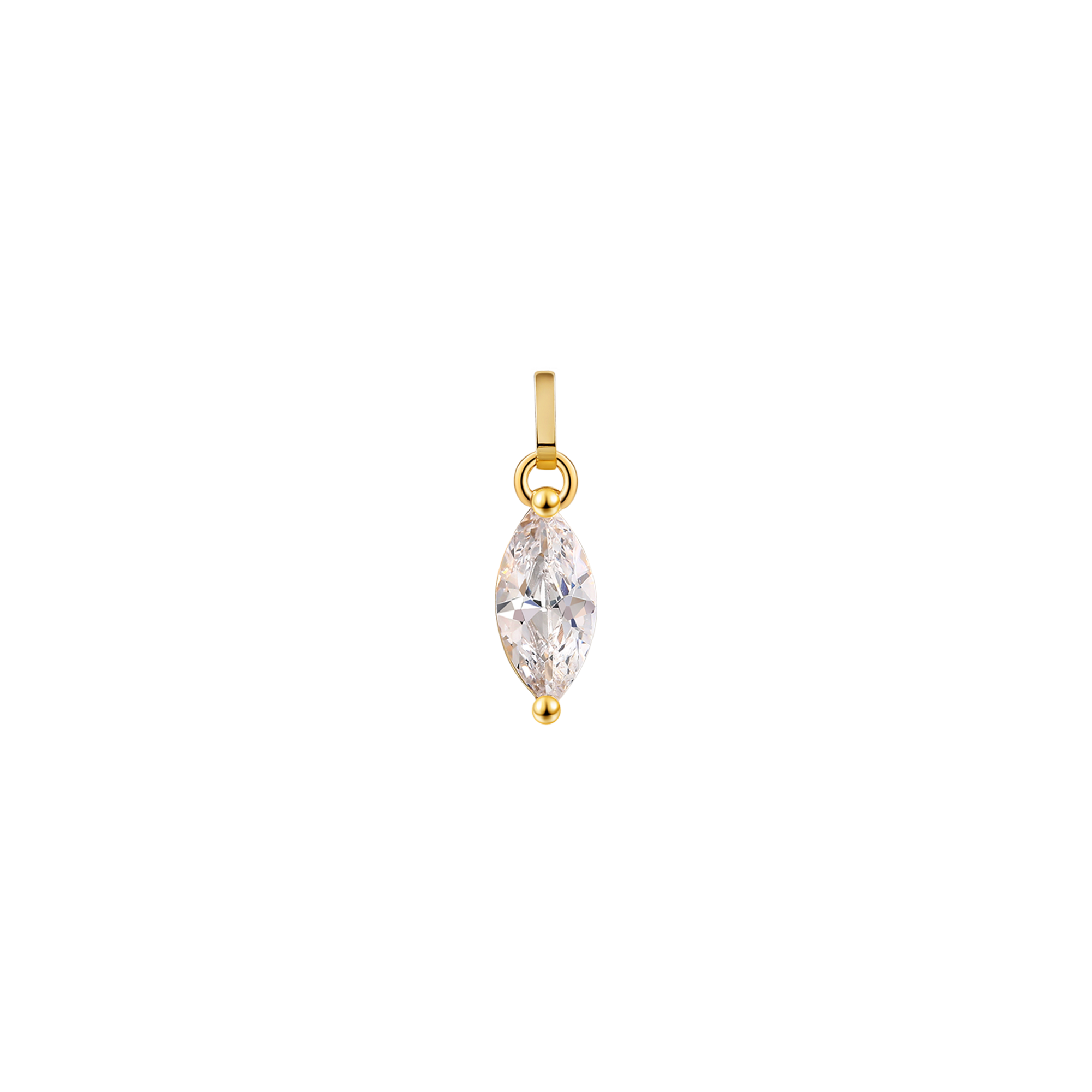 xenox-fine-krappe-anh-nger-585-gelbgold-mit-wei-em-zirkonia image 1