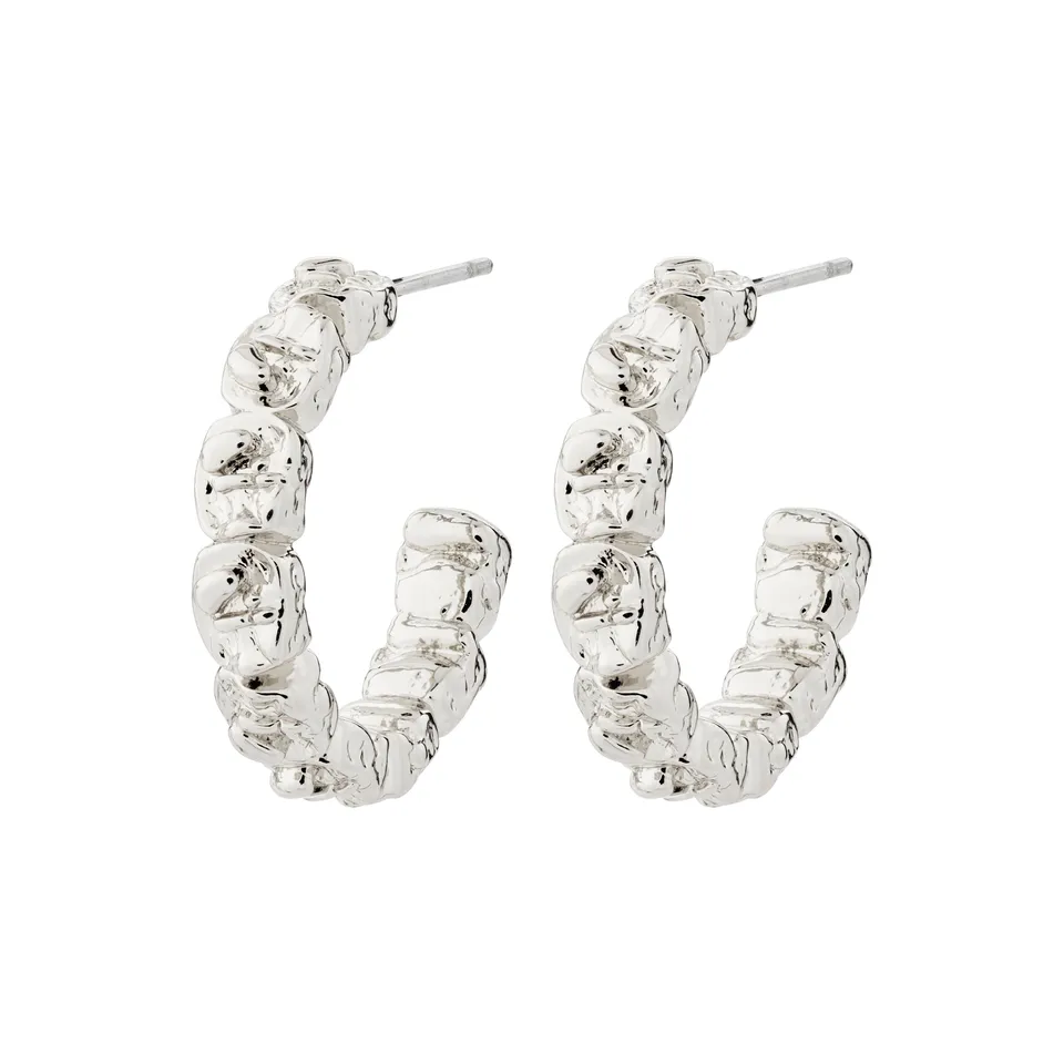 pilgrim-scottie-ohrringe-silber-plated-semi-hoops-aus-cubes image 1