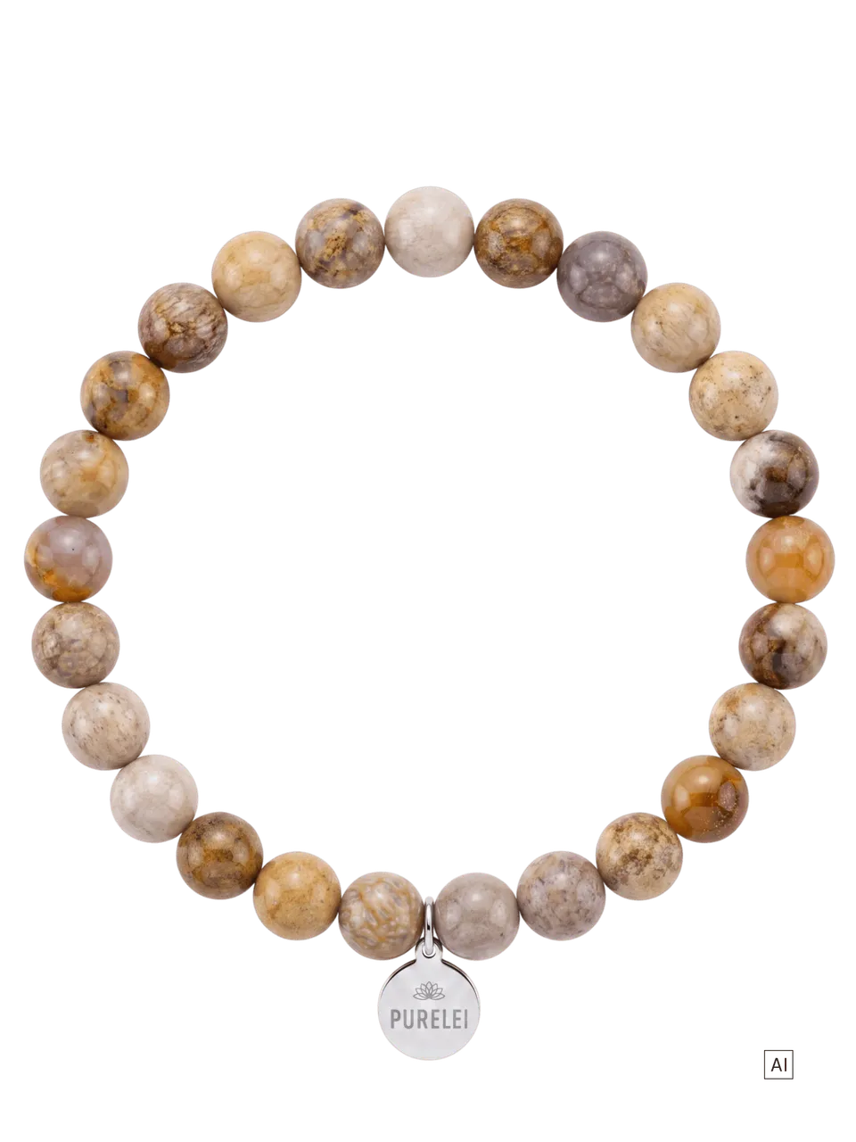 purelei-korallen-jade-perlenarmband-naturstein-20-cm image 1