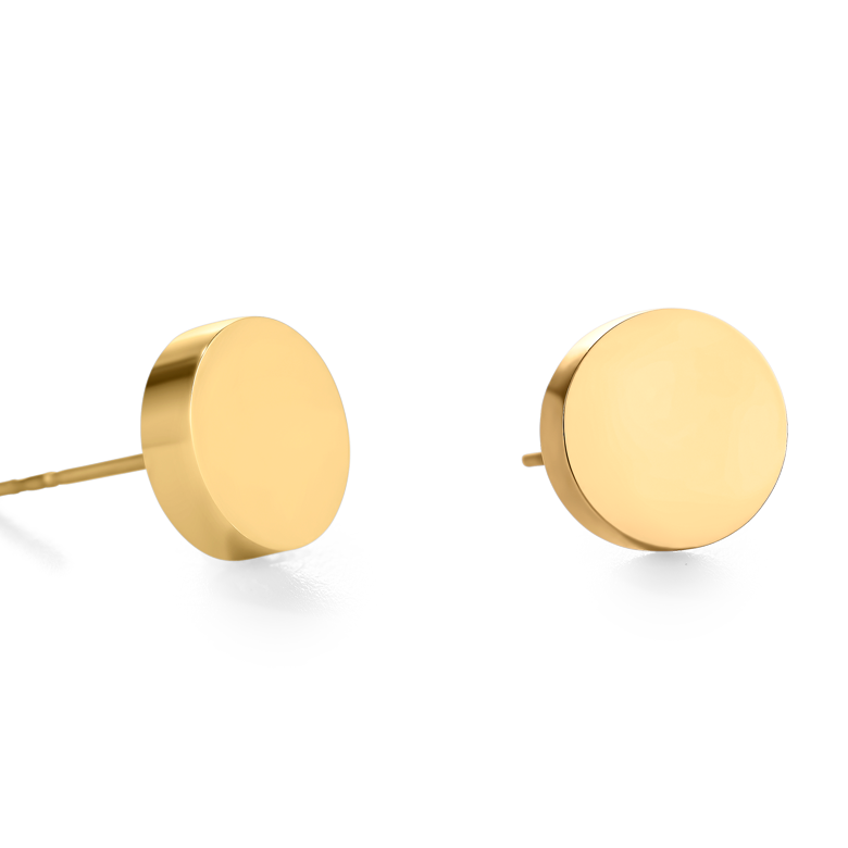 coeur-de-lion-ohrringe-rund-edelstahl-gold-0-8-cm image 2
