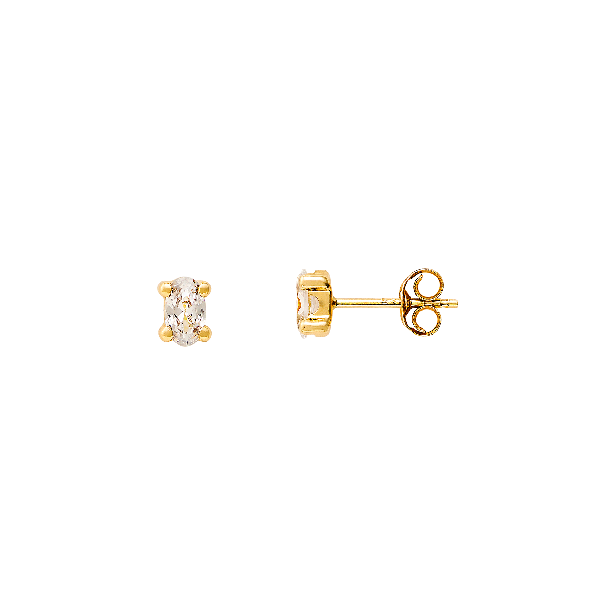 xenox-fine-ohrstecker-585-gelbgold-mit-wei-en-zirkonia-3 image 1