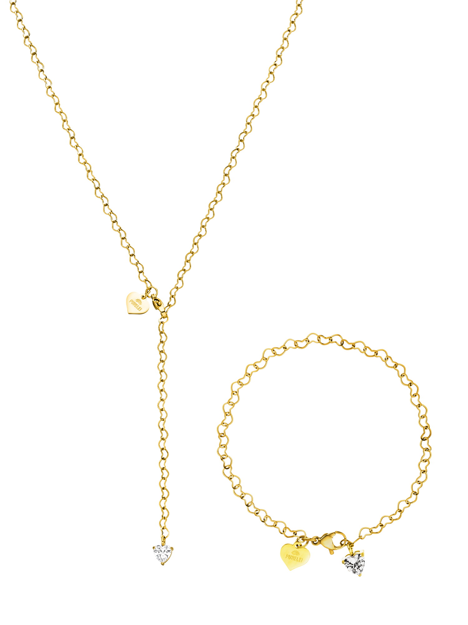 purelei-true-love-set-endless-love-kette-armband-herz-set-gold-ros-gold-silber image 1