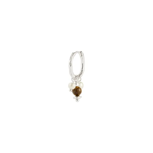 pilgrim-royal-single-ohrring-huggie-versilbert-mit-tigerauge image 1