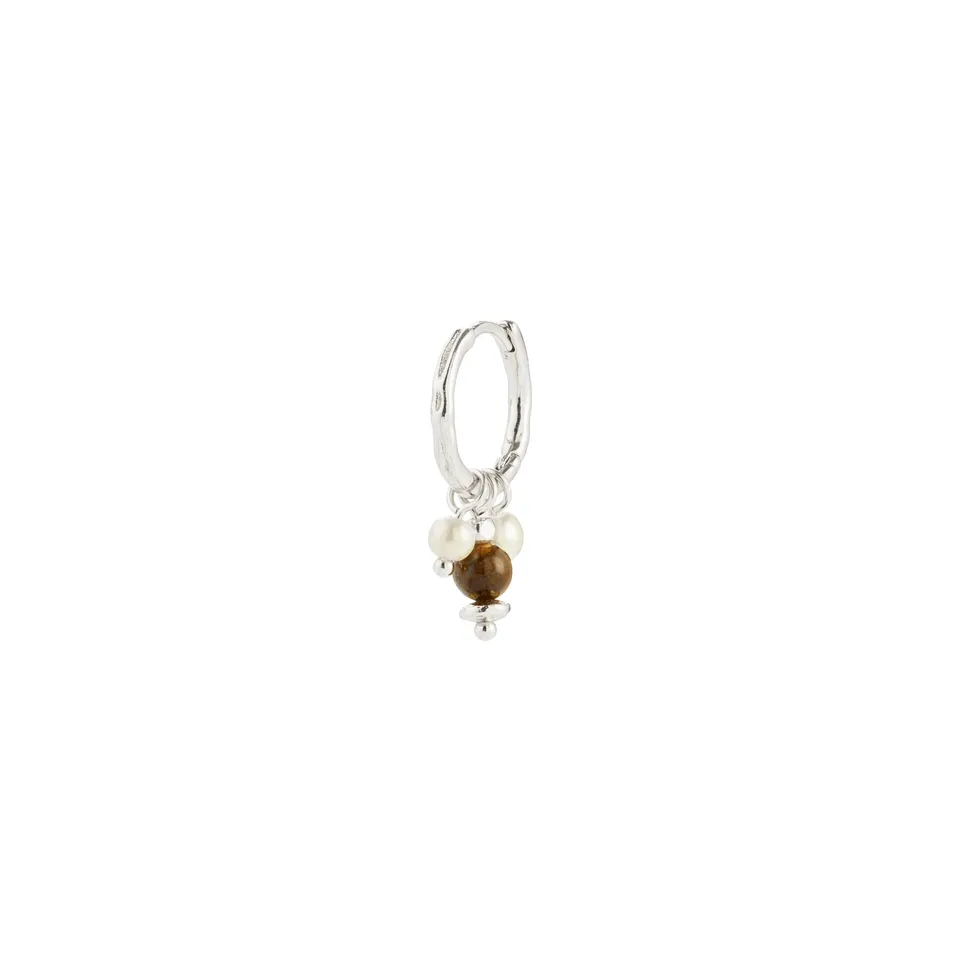 pilgrim-royal-single-ohrring-huggie-versilbert-mit-tigerauge image 1
