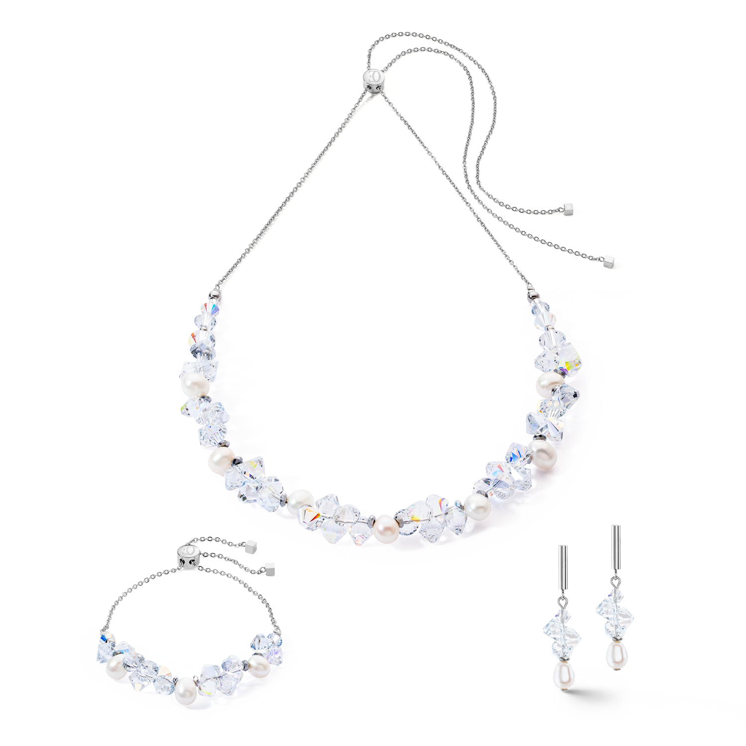 coeur-de-lion-dancing-crystals-pearls-halskette-silber-wei image 3