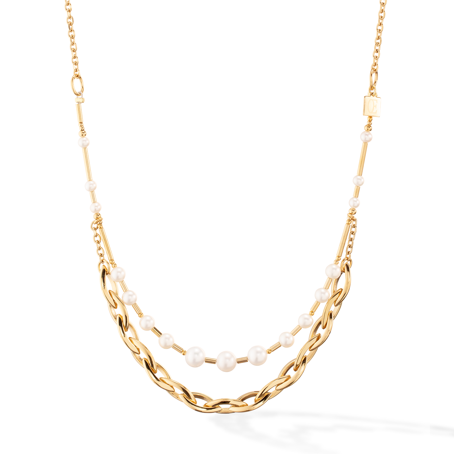 coeur-de-lion-halskette-s-wasserperlen-chunky-chain-navette-multiwear-wei-gold image 5