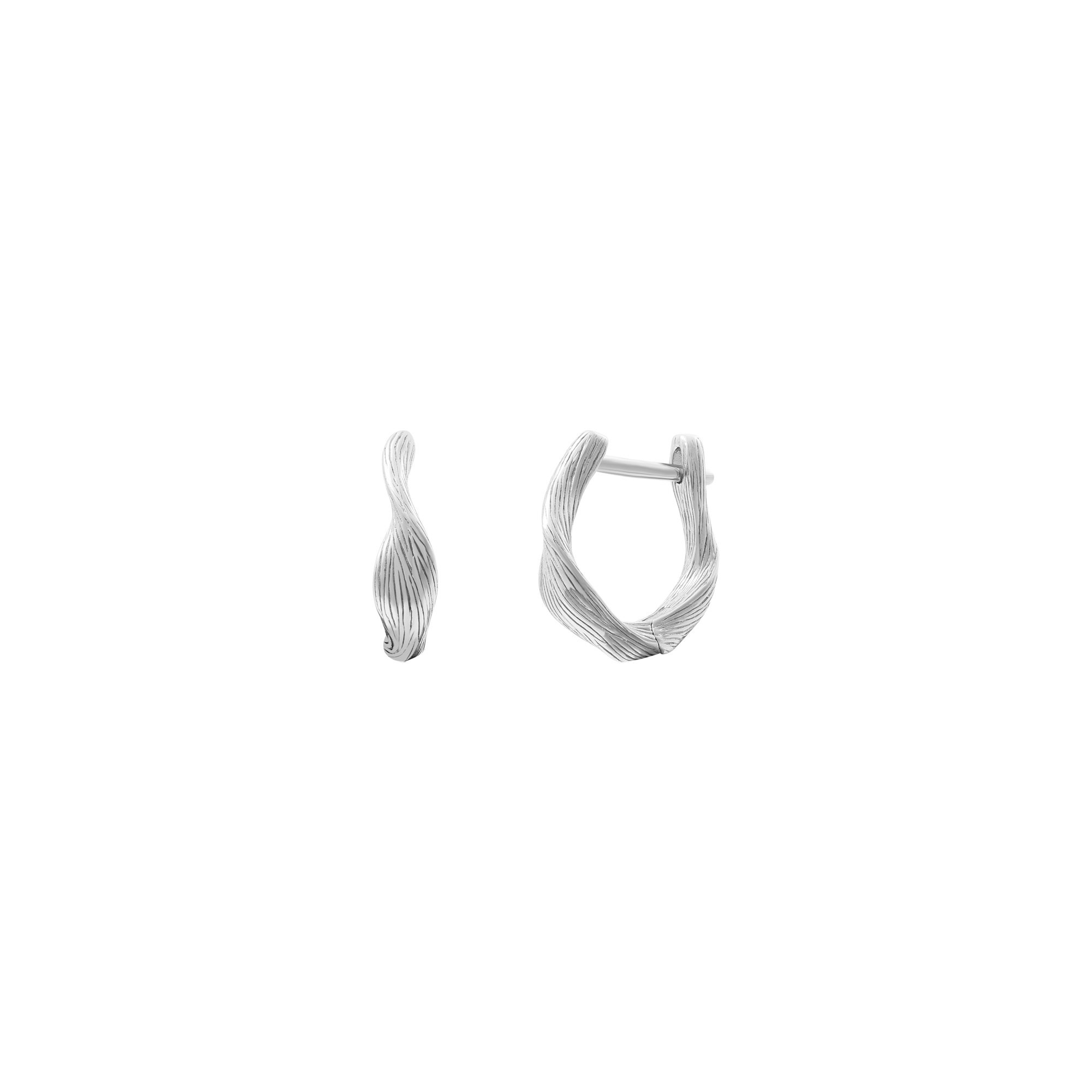 xenox-fiora-ohrringe-925-sterlingsilber-rhodiniert-blatt-creolen image 1