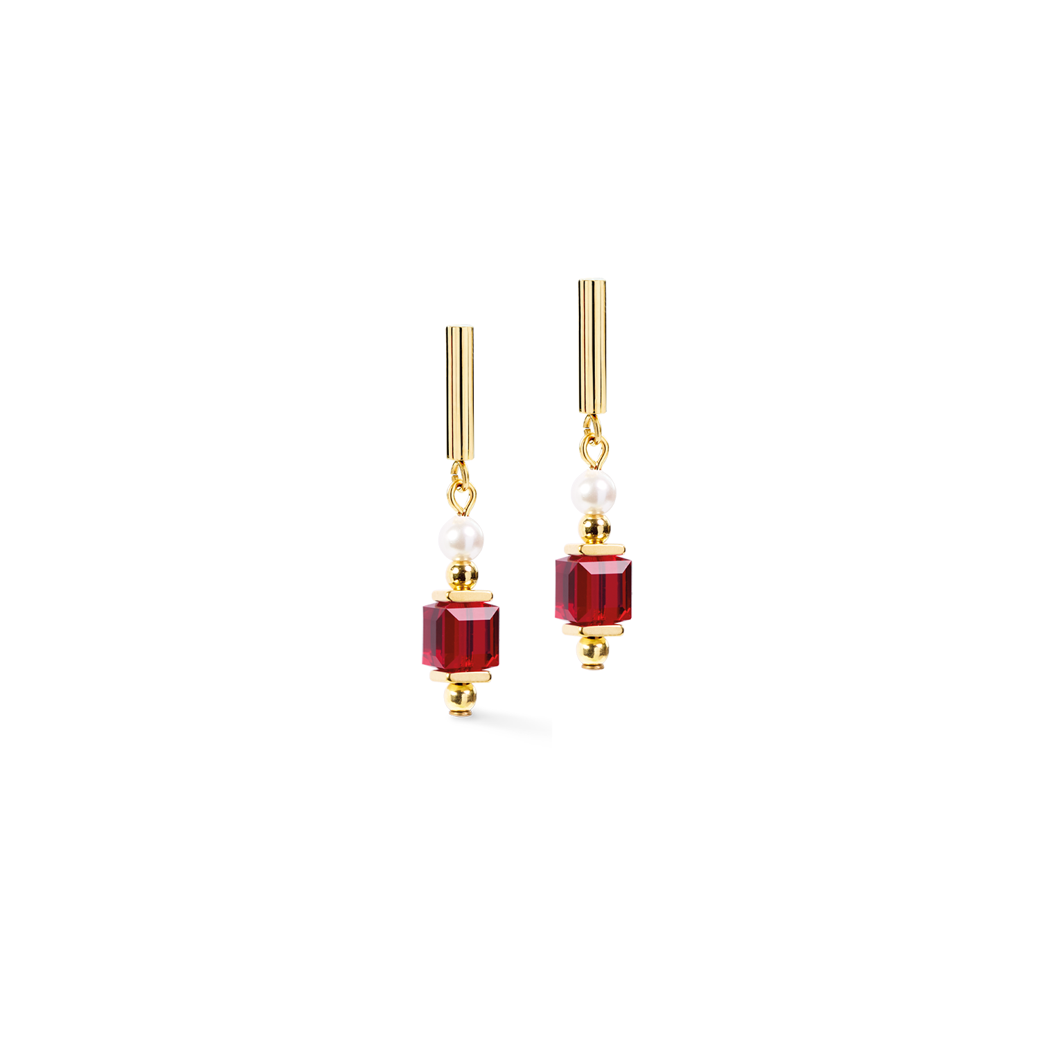 coeur-de-lion-cocktail-pearls-ohrringe-ruby-rot-3-5-cm image 1