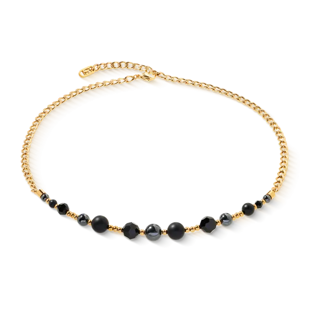 coeur-de-lion-pure-spheres-halskette-gold-schwarz image 1