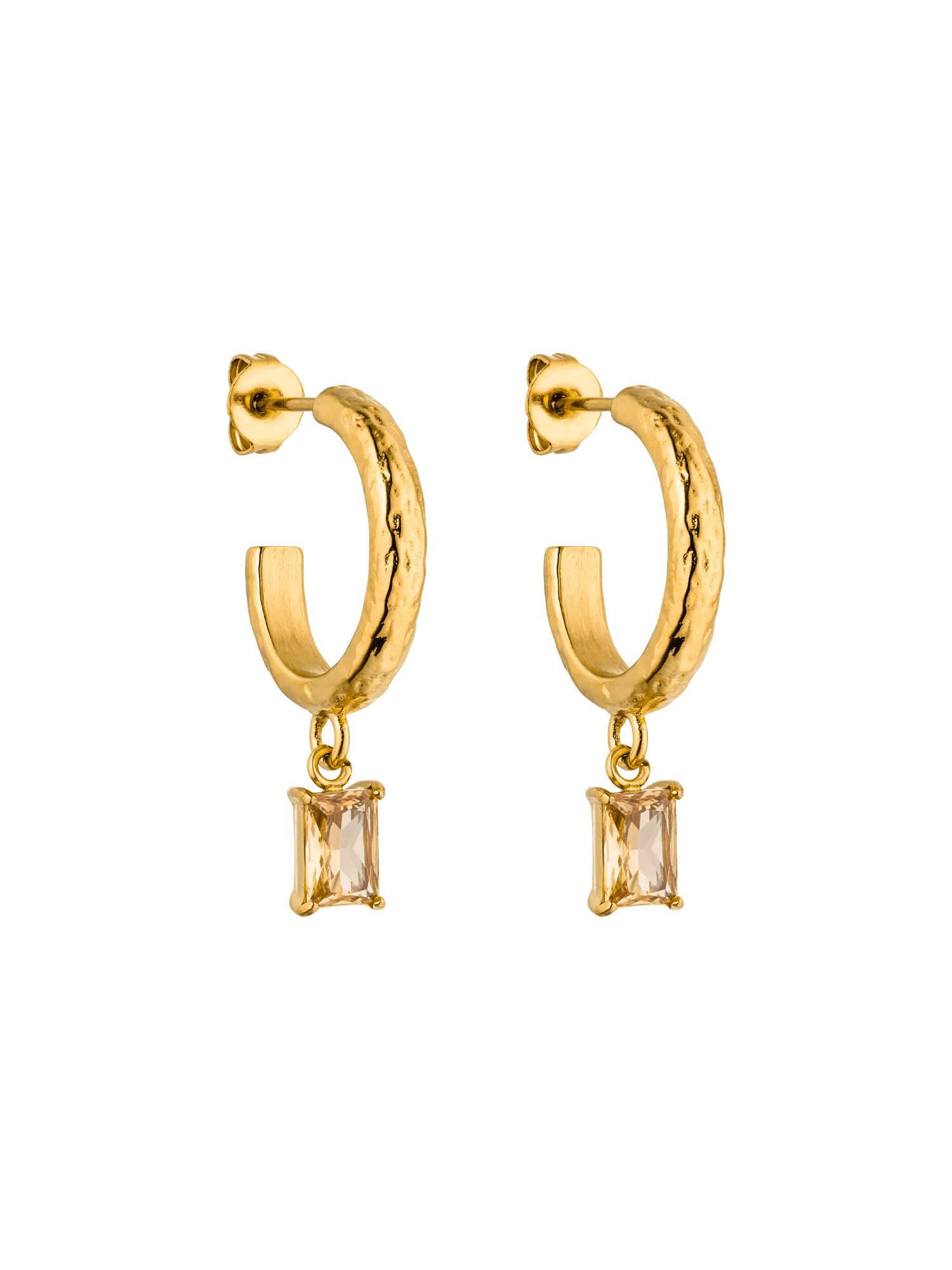 purelei-canyon-ohrringe-creolen-14-5-mm-mit-champagner-zirkonia image 1